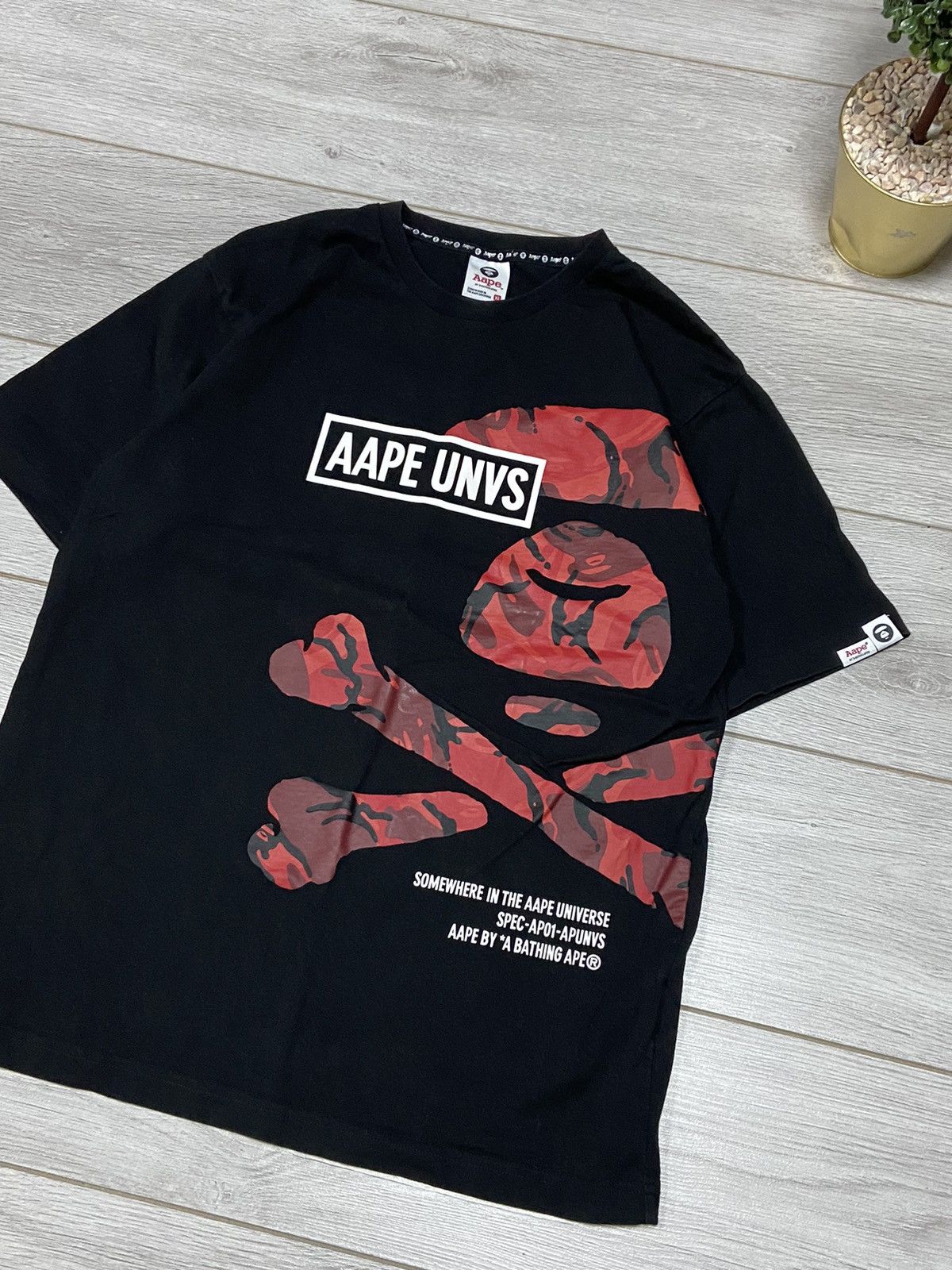 Aape Aape universe skull big logo head t-shirt Size US M / EU 48-50 / 2 - 3 Thumbnail