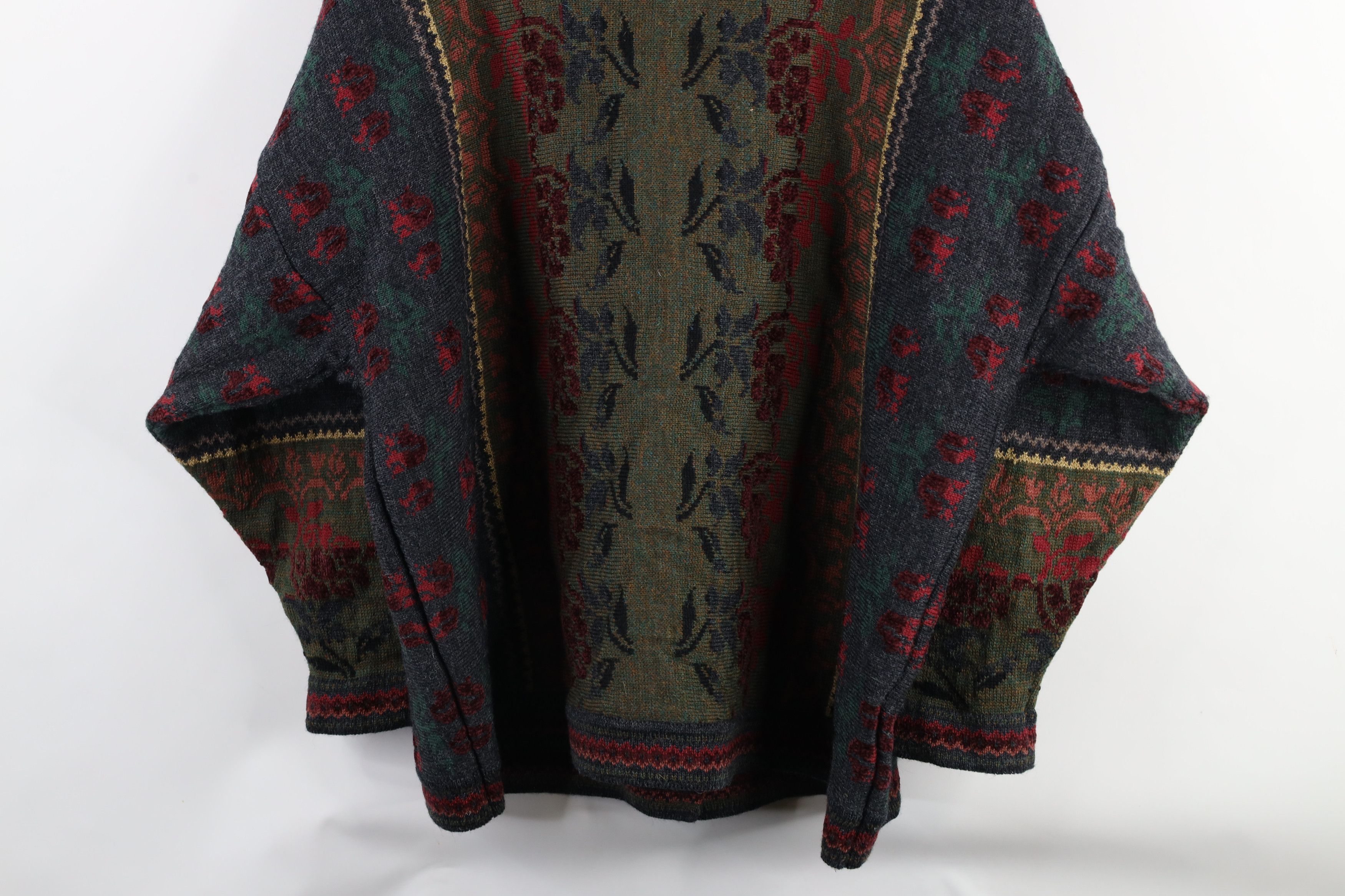 Vintage Vintage 90s Streetwear Knit Flower Tapestry Cardigan Sweater Size 3XL / US 20-22 - 10 Thumbnail