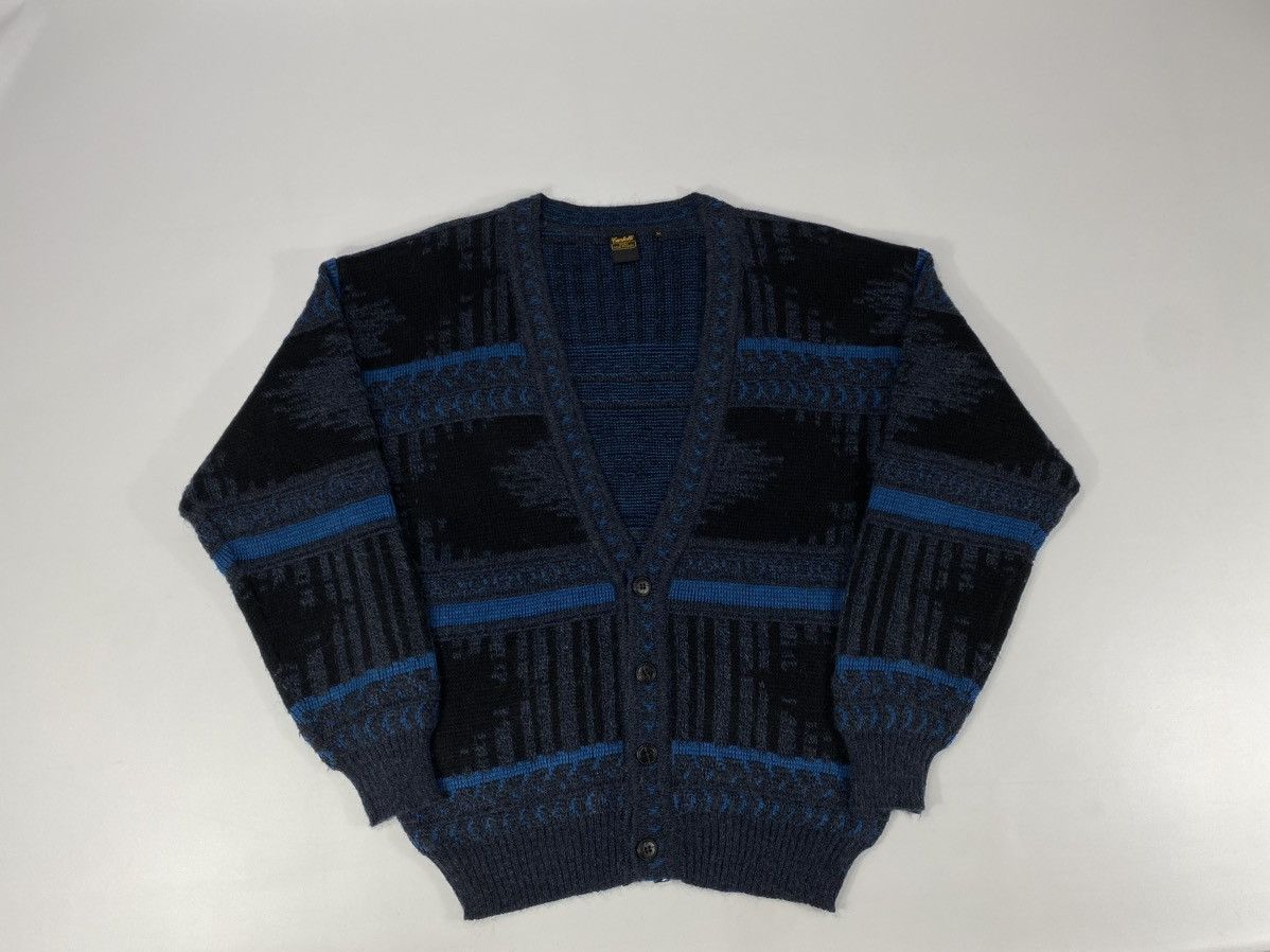 Vintage 🔥LASTDROP🔥 90s Carletti Roma Wool Abstract Cardigan Sweater Size US XL / EU 56 / 4 - 4 Thumbnail