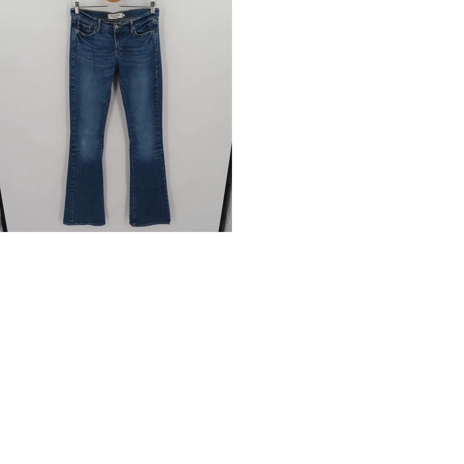 Abercrombie & Fitch Abercrombie & Fitch Womens Jeans Flared 4 Long 4L Medium Blue Denim Cotton Regular 5-Pocket Size 27" / US 4 / IT 40 - 9 Thumbnail