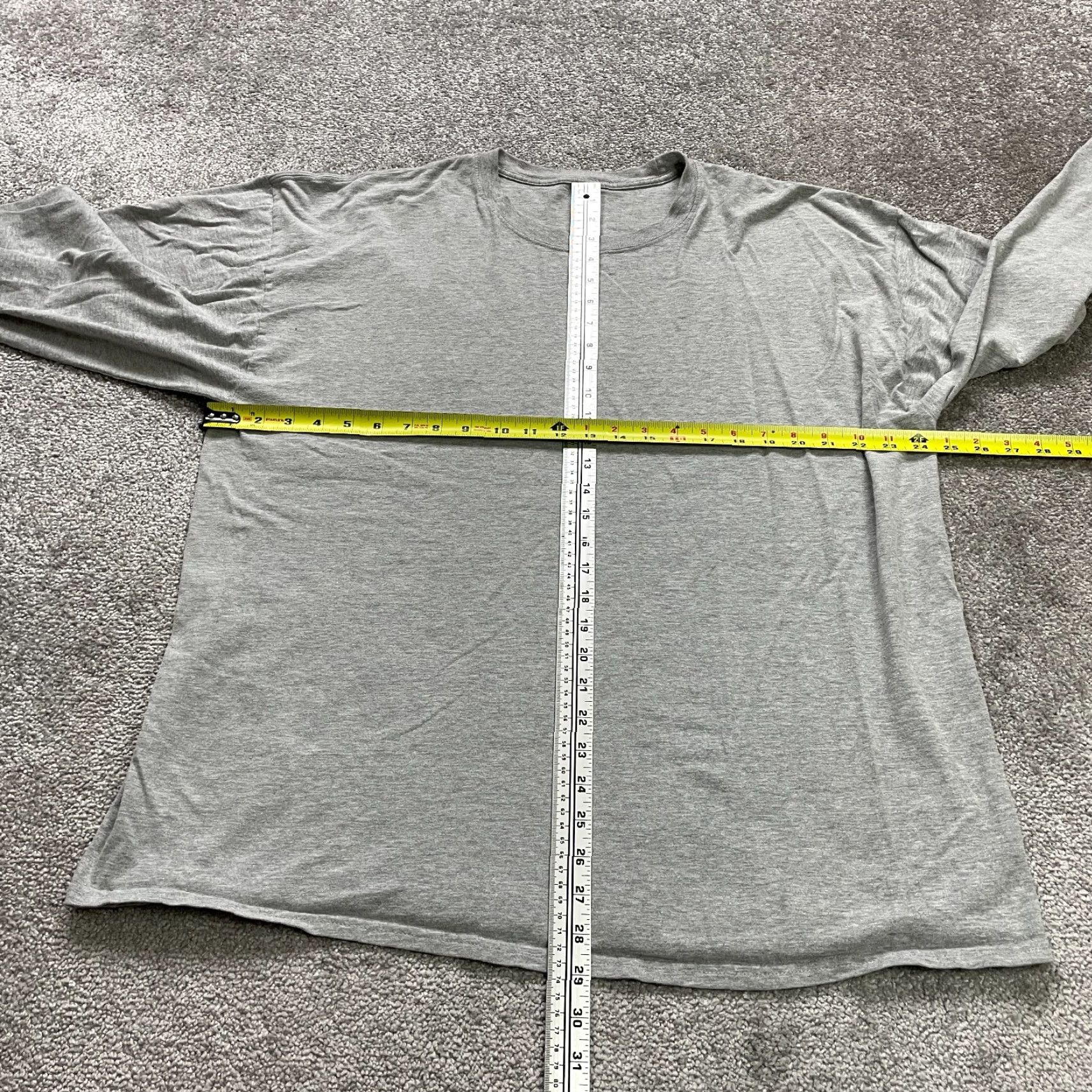 Champion Champion Crew Neck T-Shirt Mens 2XL Gray Long Sleeve Cotton Casual Outdoor Size US XXL / EU 58 / 5 - 5 Thumbnail