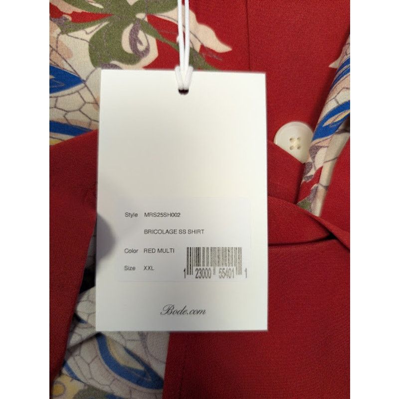 Bode o1rshd1 Bricolage Short Sleeve Shirt in Red Size US XXL / EU 58 / 5 - 19 Thumbnail
