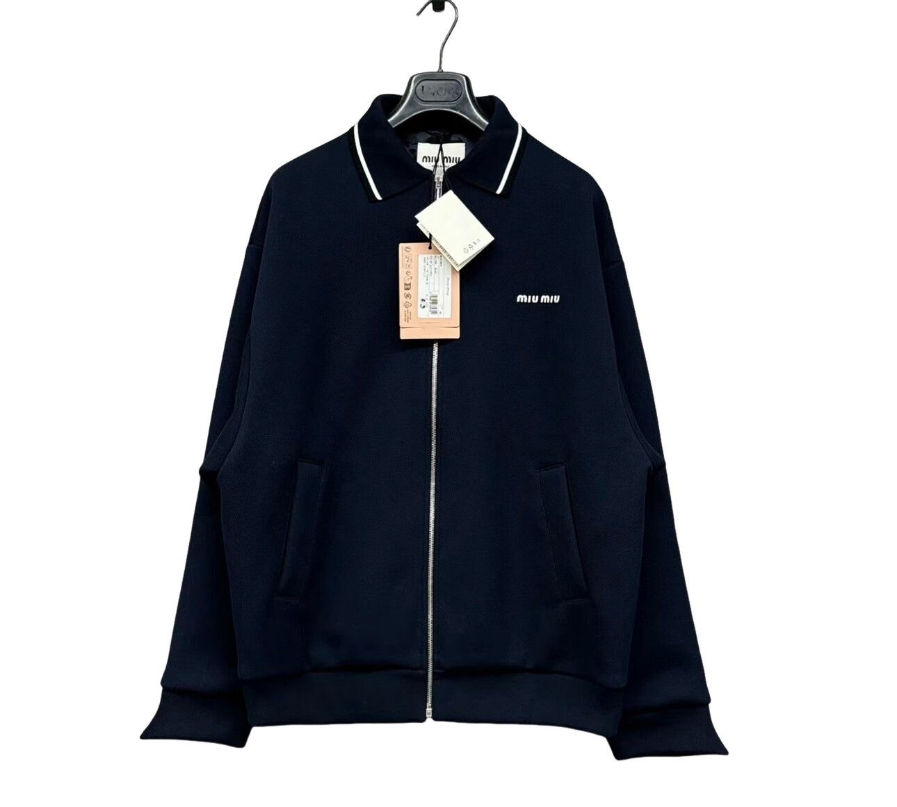 Miu Miu Miu Miu Embroidered Logo Zip Jacket Size 40 Size US XXS / EU 40 - 1 Thumbnail