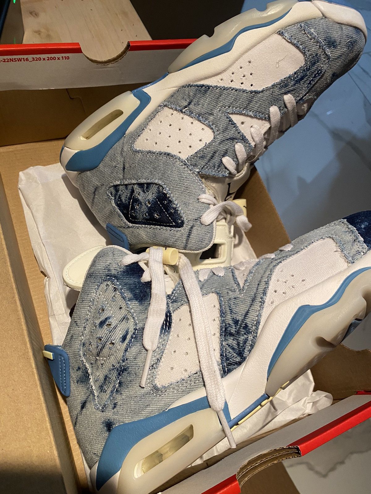 Other Jordan Retro 6 Acid Wash Denim Size 7Y Size US 7 / IT 37 - 3 Thumbnail