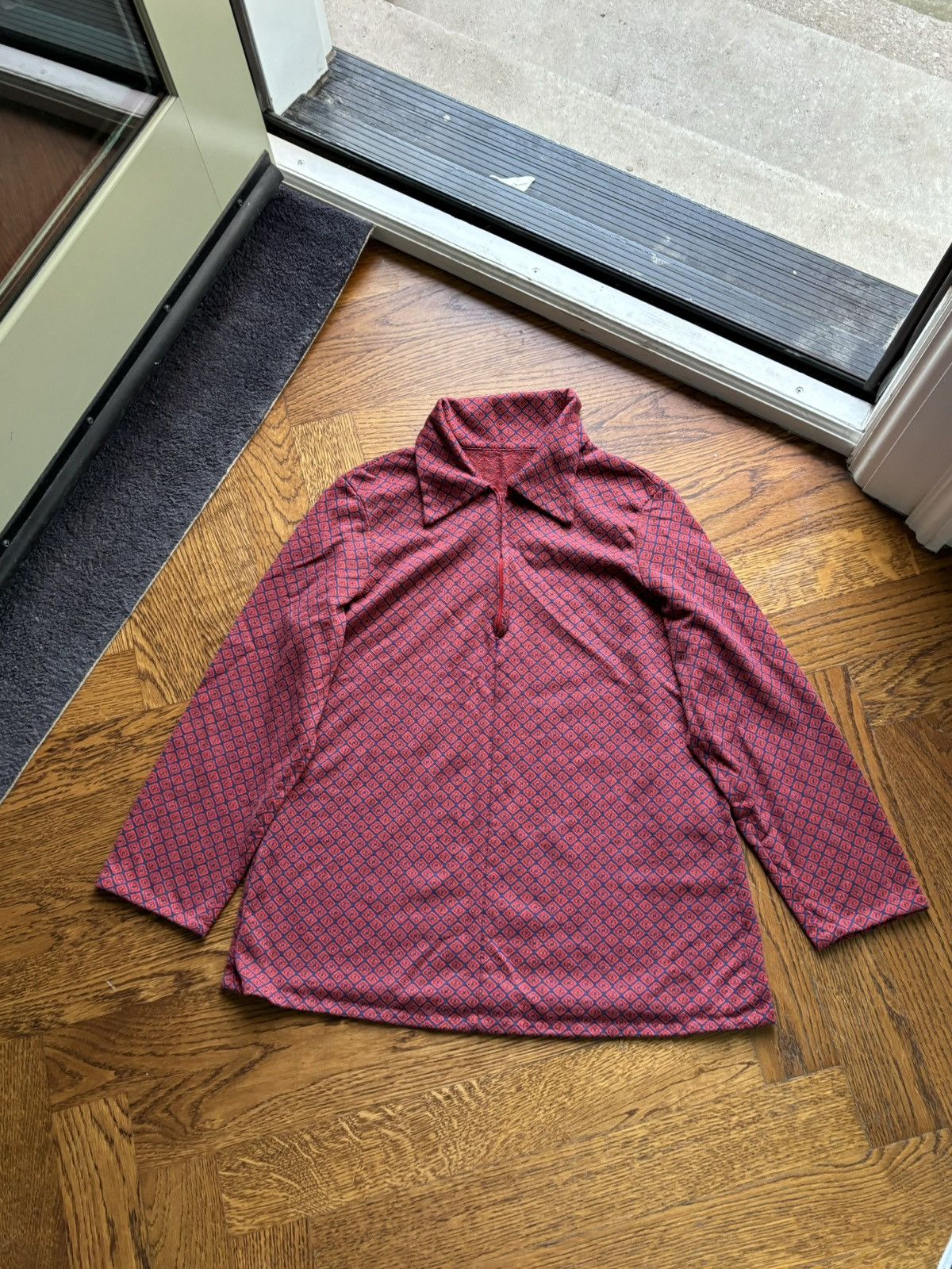 Handmade × Vintage 1970s Vintage Half Zip Longsleeve Pullover Rugby Polo Disco Size US XS / EU 42 / 0 - 10 Thumbnail