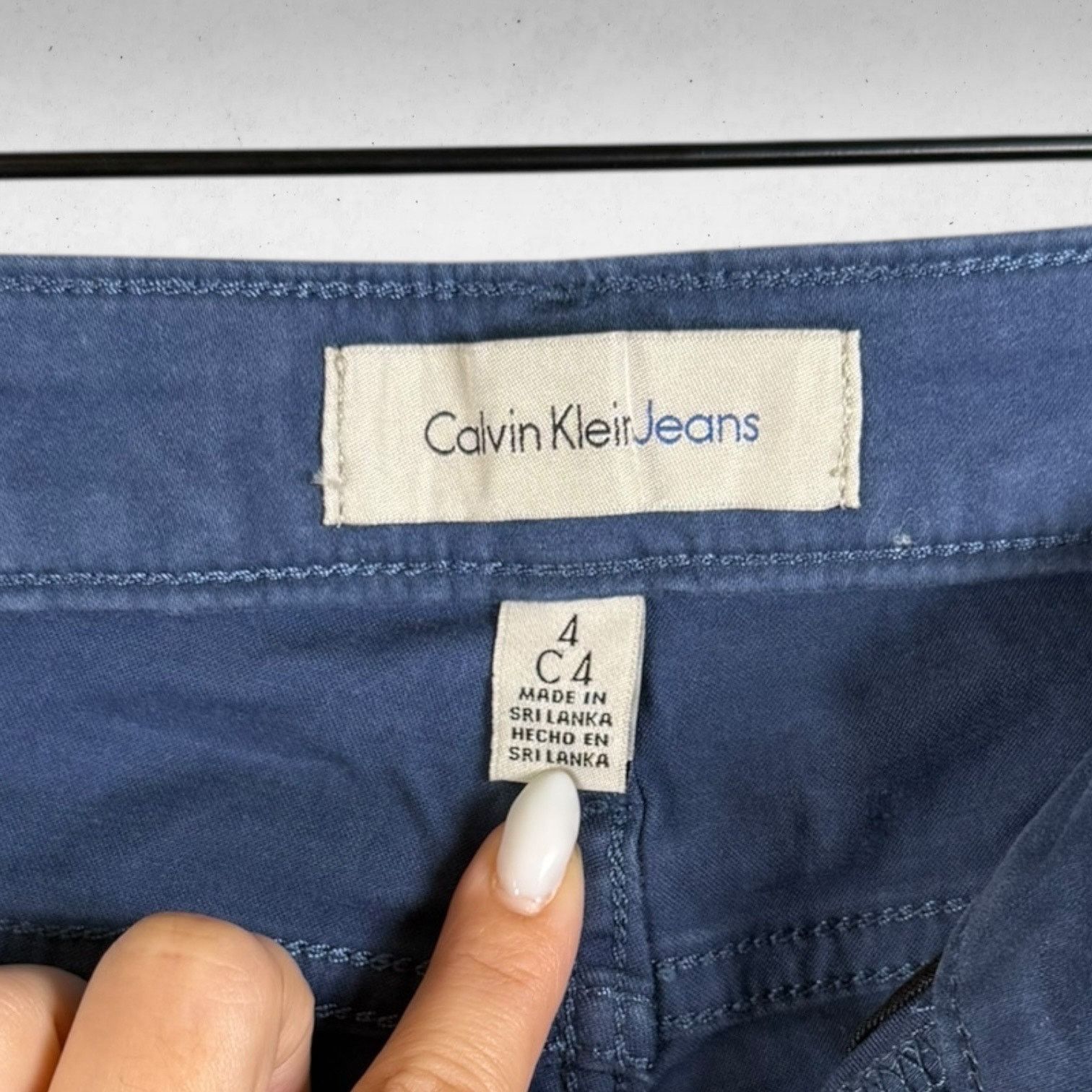Calvin Klein Calvin Klein Jeans Women's 4 C4 Blue Ankle Skinny DAMAGED! Size 27" / US 4 / IT 40 - 4 Thumbnail