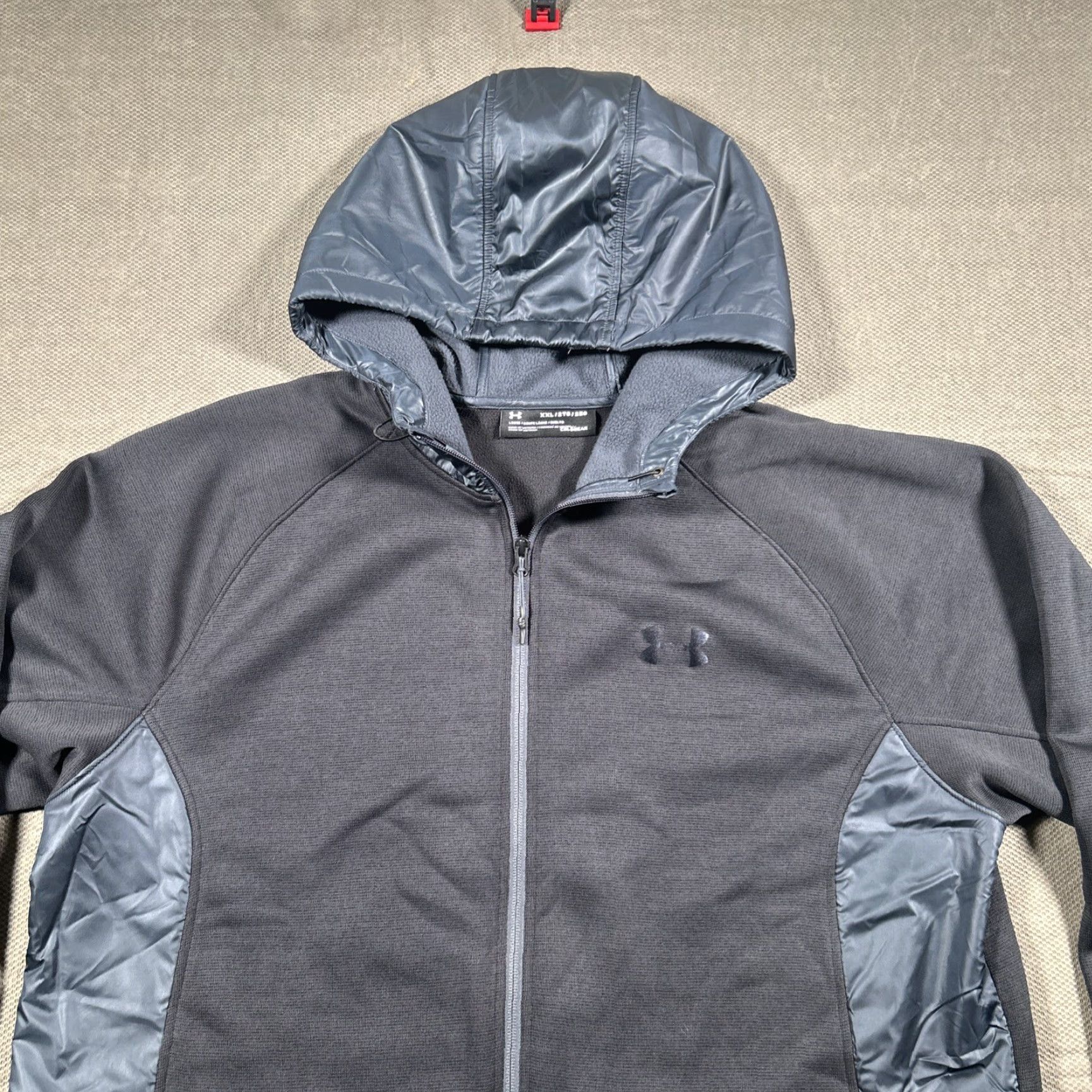 Under Armour Under Armour ColdGear Jacket Hooded Full Zip 2XL Black Mens Activewear Outdoor Sports Winter Fall Spring Size US XXL / EU 58 / 5 - 5 Thumbnail