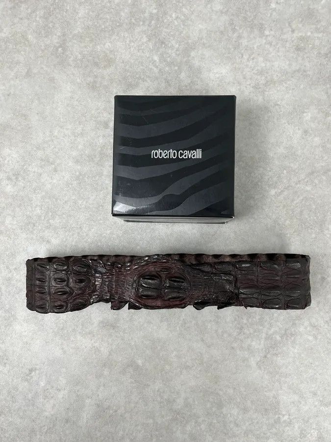 Roberto Cavalli SS2005 Roberto Cavalli Brown Corcodile Leather Belt Size ONE SIZE - 3 Thumbnail