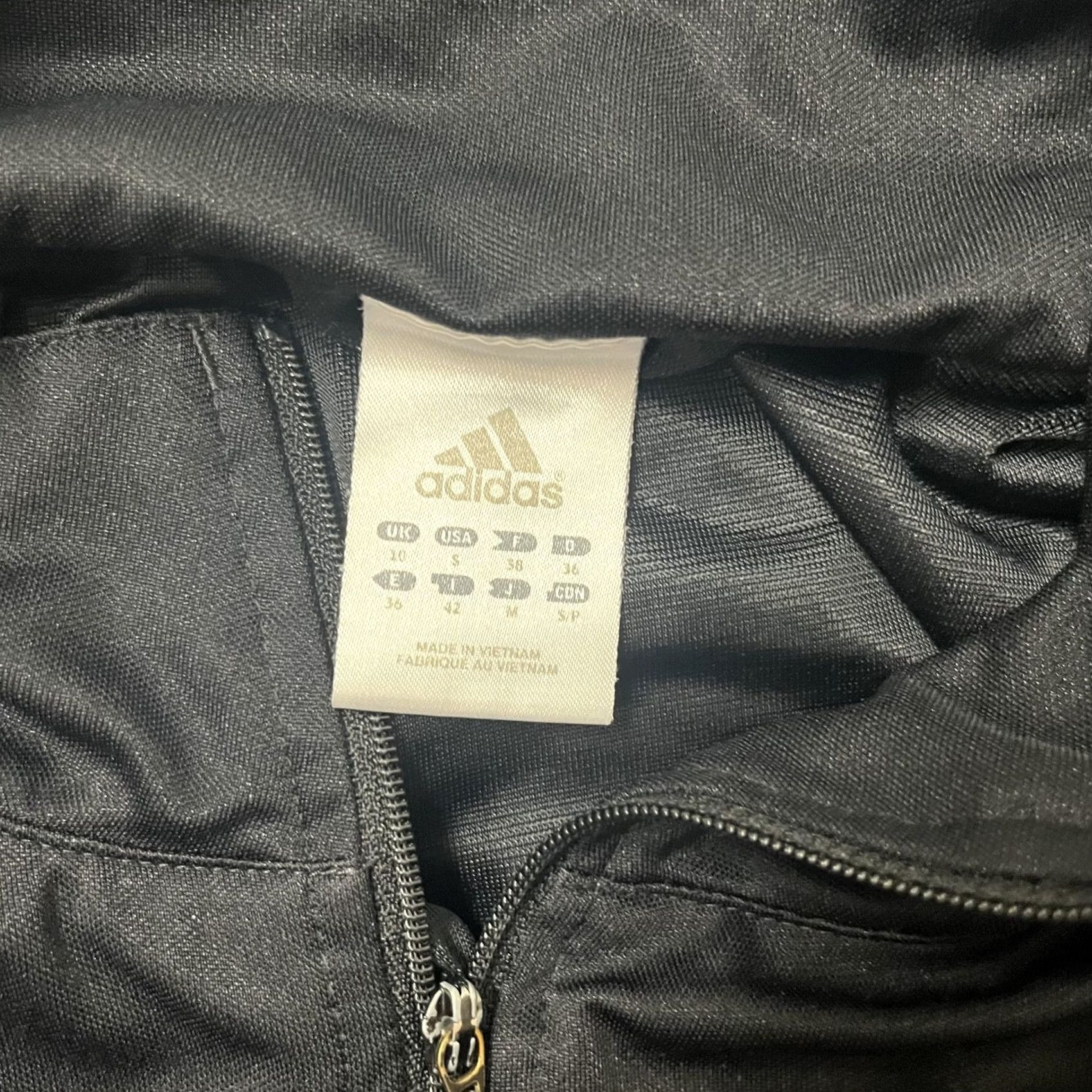 Adidas Adidas Jacket Womens Small Black Full Zip 3 Stripe Track Knit Athletic Soccer Size S / US 4 / IT 40 - 2 Thumbnail