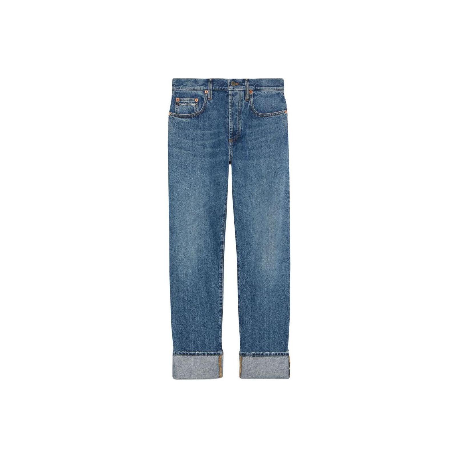 Gucci Gucci Logo Applique Straight Leg Jeans 25 Size 25" / US 0 / IT 36 - 1 Thumbnail