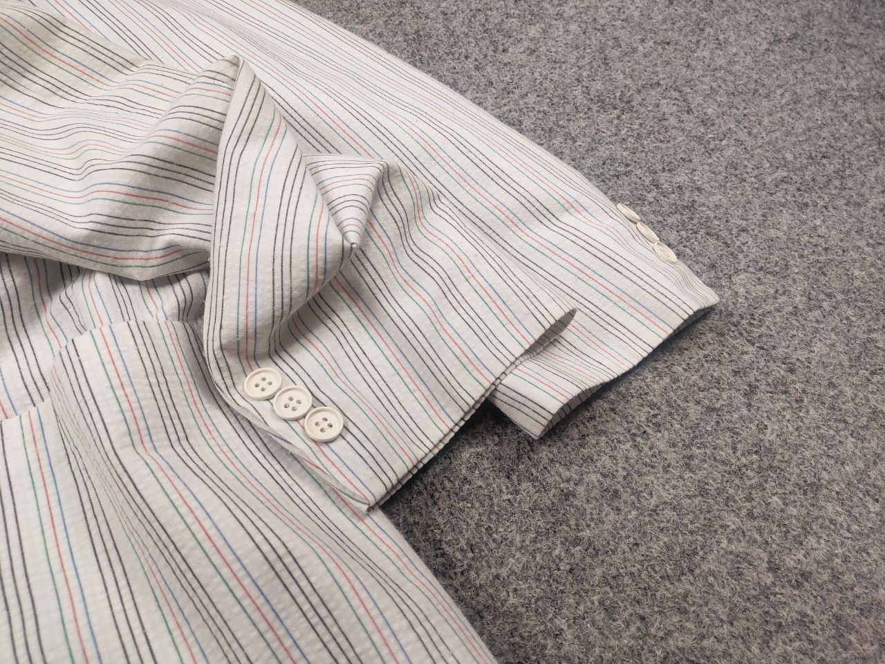 Yves Saint Laurent Vintage 80's Yves Saint Laurent France striped Blazer Jacket Size US M / EU 48-50 / 2 - 9 Thumbnail