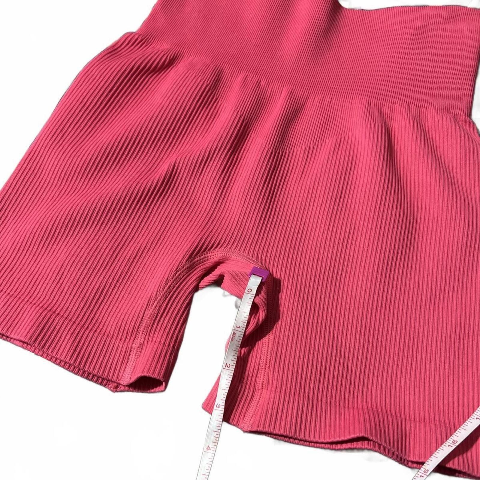 Other OGG Pink Ribbed High Waist Biker Shorts Size Small Size 28" / US 6 / IT 42 - 6 Thumbnail