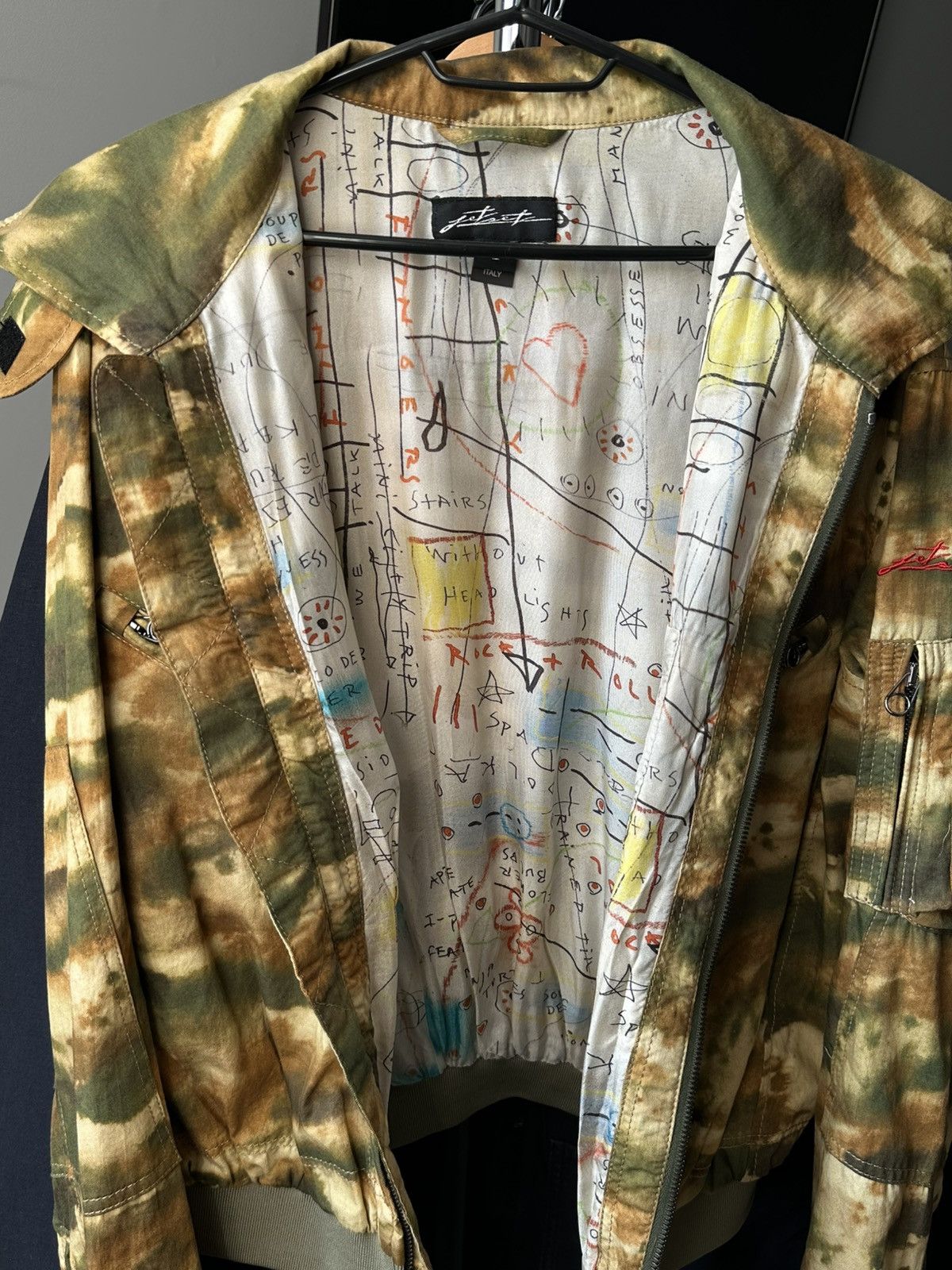 JET SET Jet Set camo bomber cotton/silk jacket MA-1 CWU Size XS / US 0-2 / IT 36-38 - 4 Thumbnail