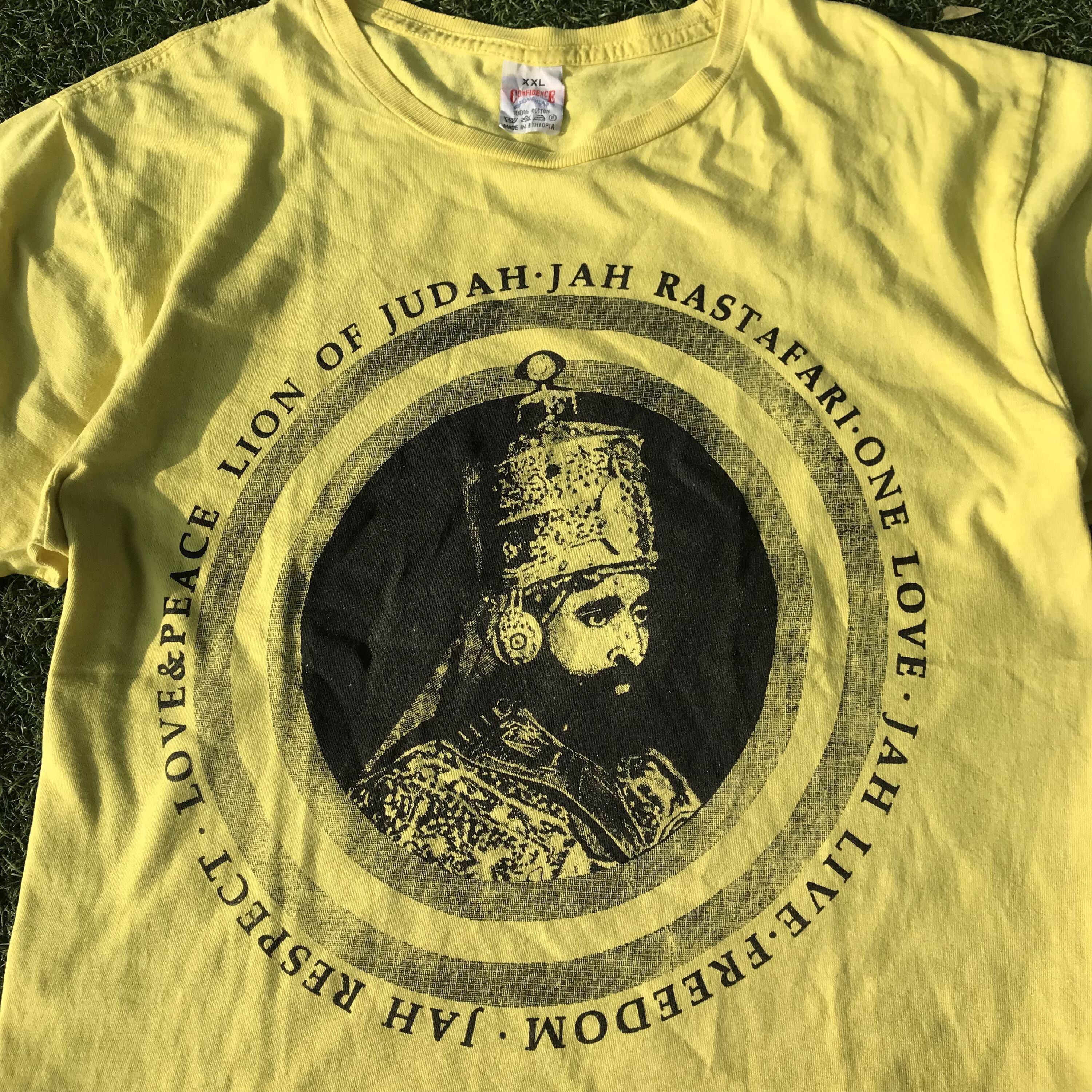 Vintage Vintage Tshirt Haile Selassie Lion of Judah Jah Rastafari Size US L / EU 52-54 / 3 - 7 Thumbnail