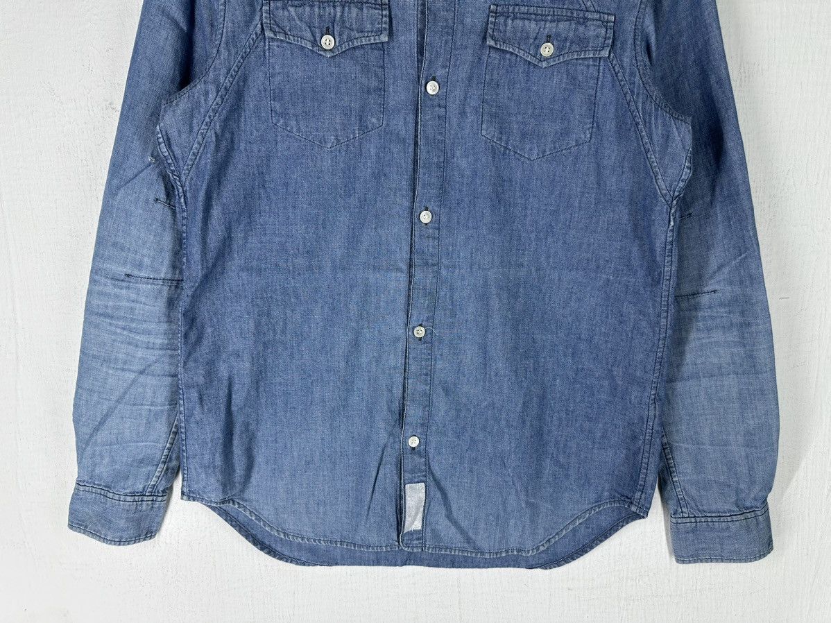 Undercover Vintage Undercoverism Denim Long Sleeve Collar Tee Size US S / EU 44-46 / 1 - 4 Thumbnail