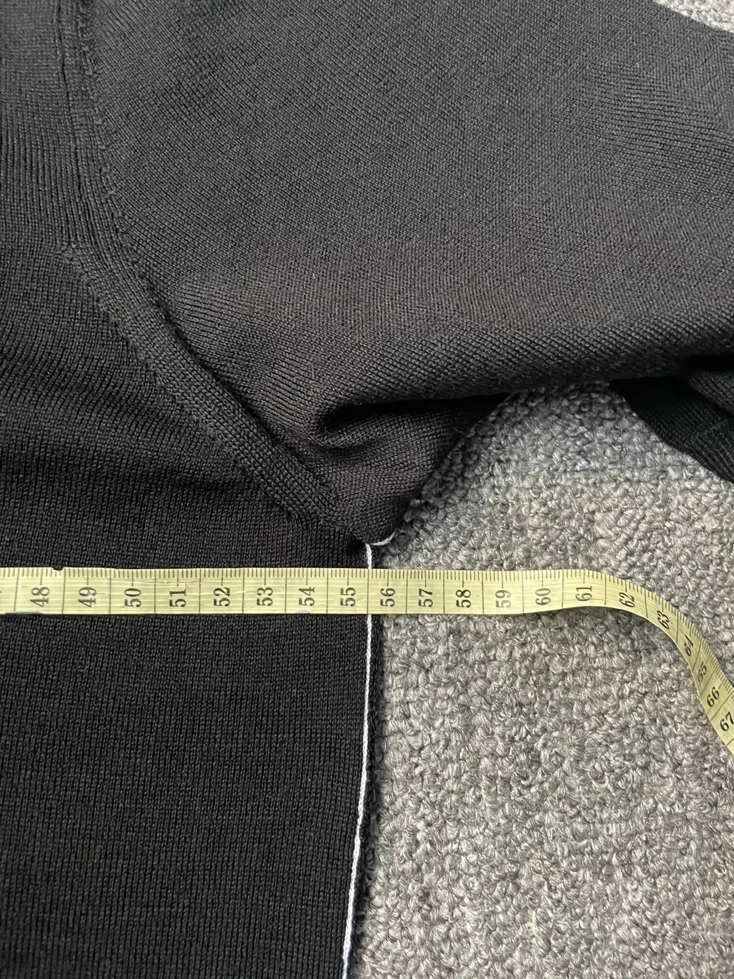 Maison Margiela Maison Margiela New Black Topstitched Wool T-neck Sweater XL Size US XL / EU 56 / 4 - 7 Thumbnail