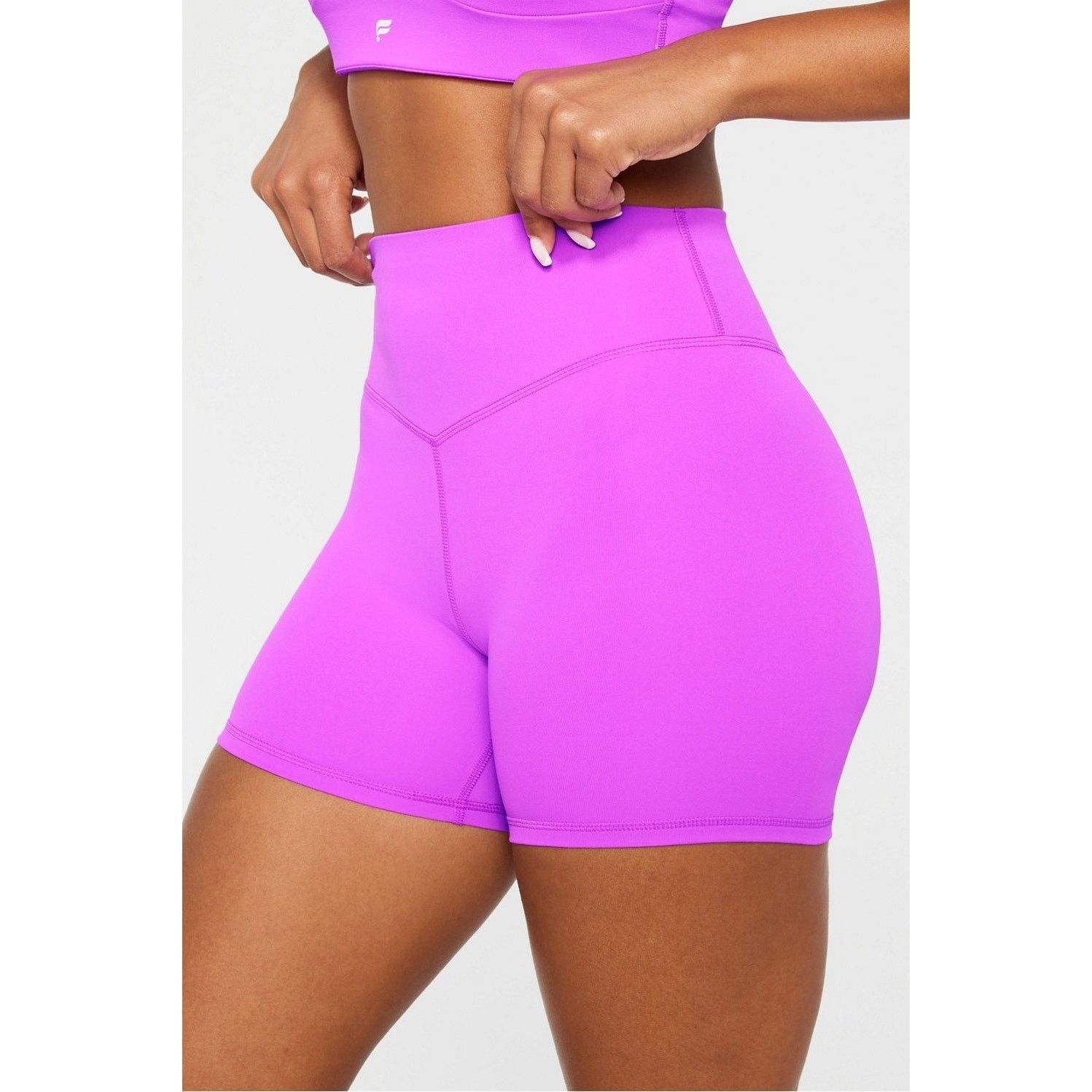 Fabletics Fabletics x Becky G PureLuxe High-Waisted Short 4" - Size M Size 28" / US 6 / IT 42 - 1 Thumbnail