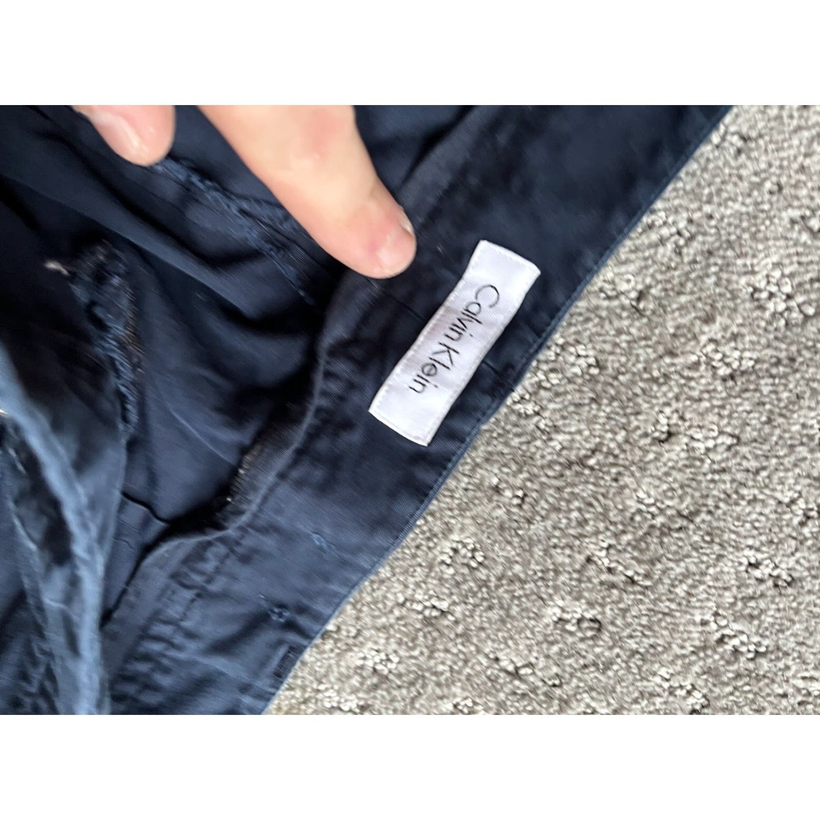 Calvin Klein Calvin Klein Jeans Women's Cargo Capri Pants Navy Blue Straight Leg Mid Rise Size 8 Size 30" / US 8 / IT 44 - 5 Thumbnail