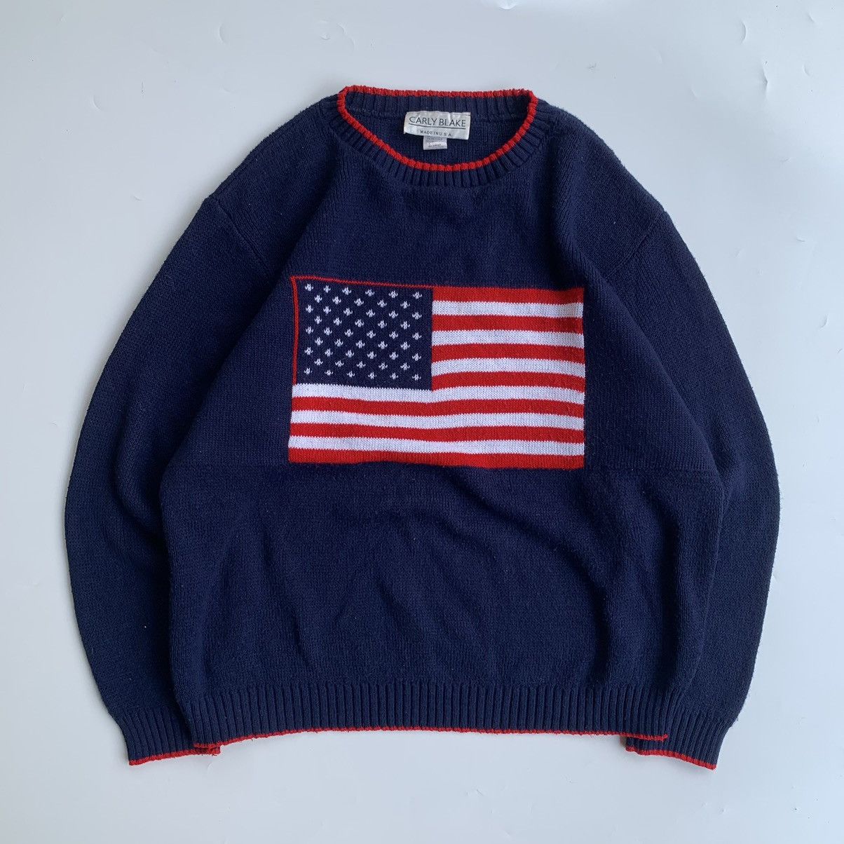 Other Vintage knitwear usa flag pattern sweater by Carly Blake Size US L / EU 52-54 / 3 - 1 Thumbnail
