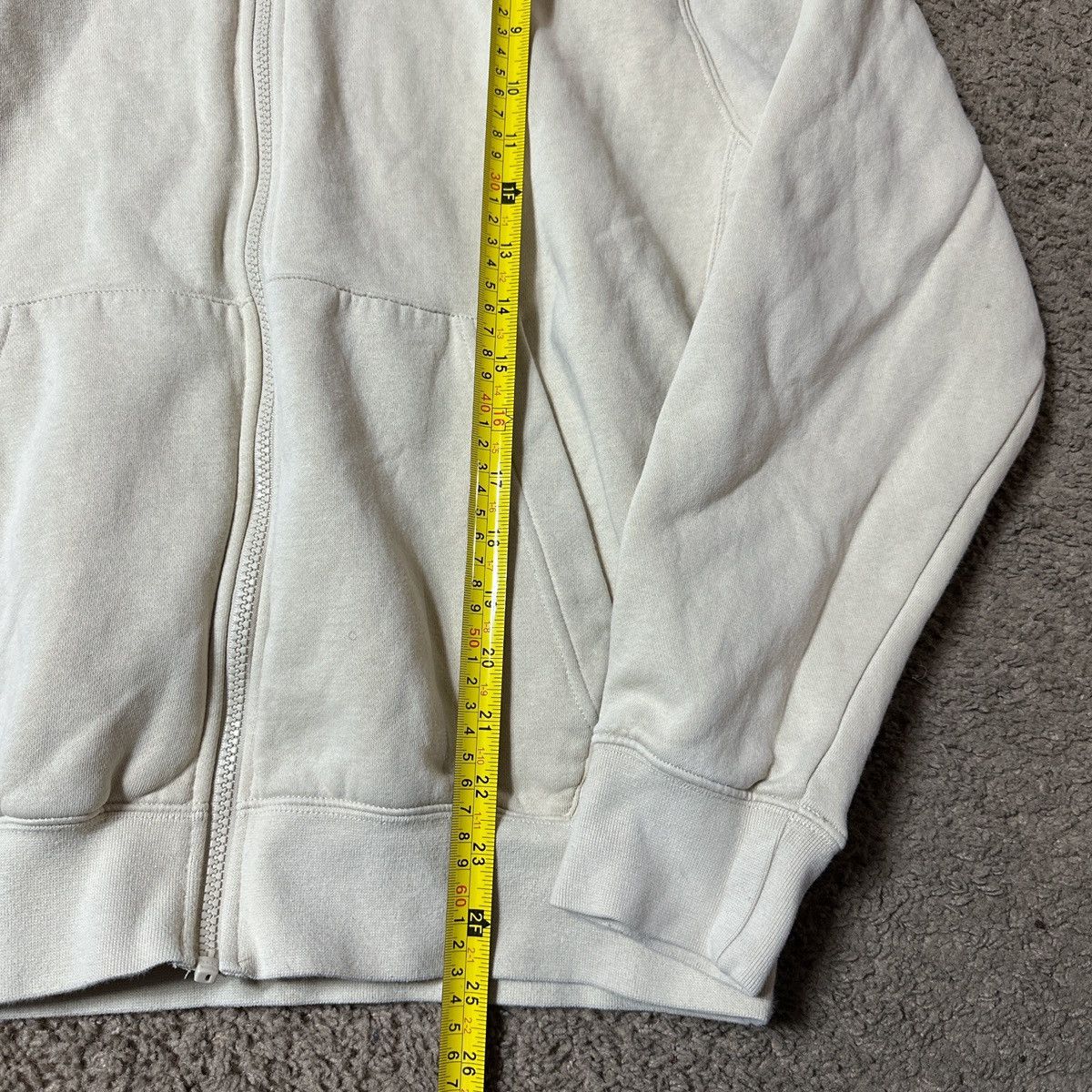 Nike × Vintage Vintage Nike hoodie men’s medium cream logo Size US M / EU 48-50 / 2 - 2 Thumbnail
