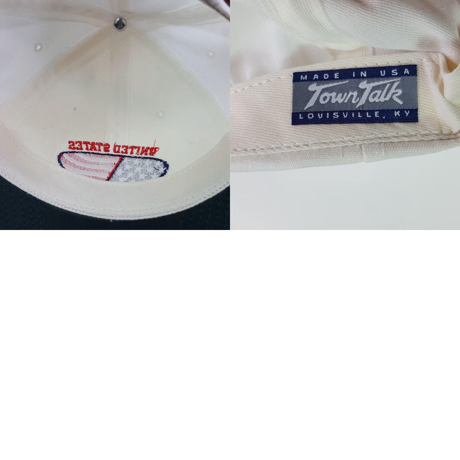 Vintage VINTAGE United States Of American USA Made Snapback Hat Baseball Cap Flag Military 90s 80s Patriotic Town Talk Adjustable Canvas Cotton Blue Mens Hat Size ONE SIZE - 8 Thumbnail