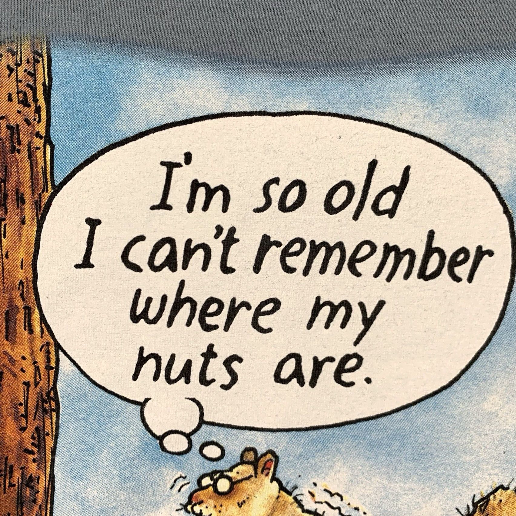 Gildan VINTAGE Gildan Funny Quote Shirt Mens Large Blue Squirrel Graphic Tee 90s Y2K Size US L / EU 52-54 / 3 - 4 Thumbnail