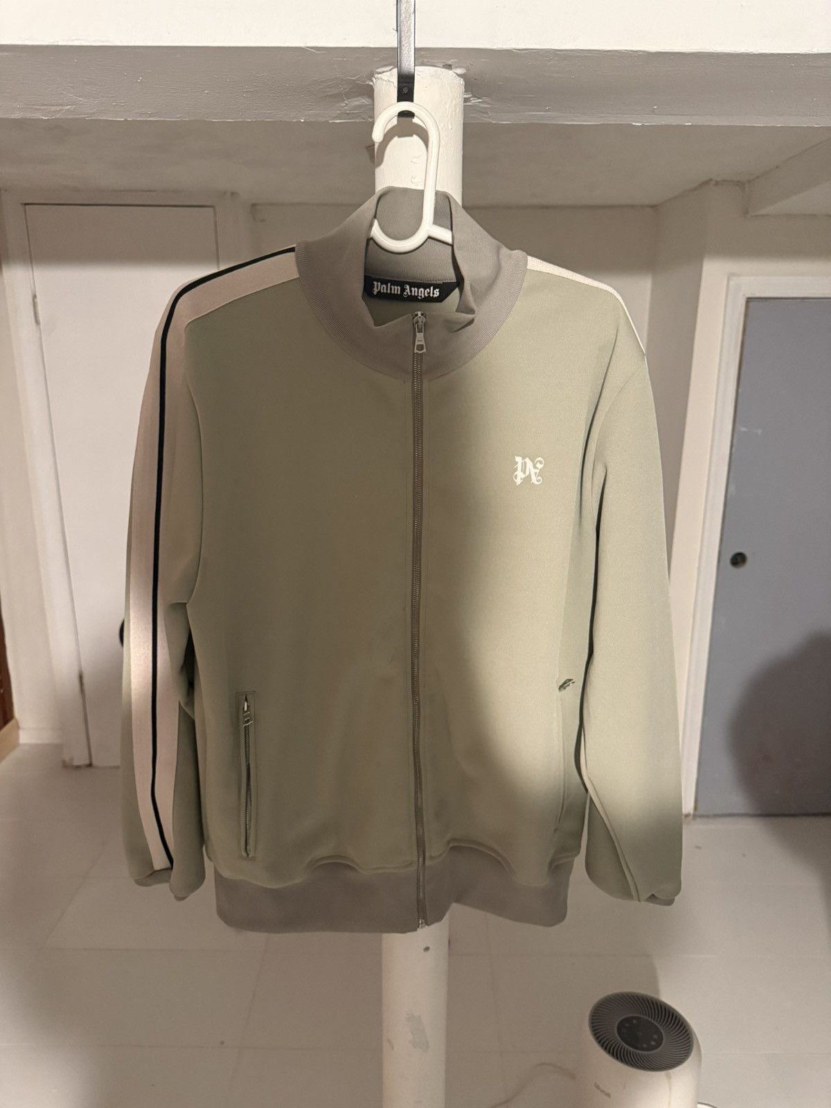 Palm Angels Palm Angels PA Monogram Classic Track Jacket Sage Green Size US XL / EU 56 / 4 - 1 Thumbnail