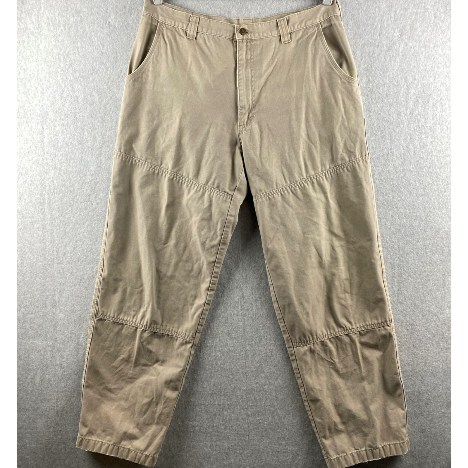 Vintage L.L. Bean Pants Mens 36 Khakis Beige Outdoor Hiking Camping Flap-Button Pockets Size US 36 / EU 52 - 2 Thumbnail