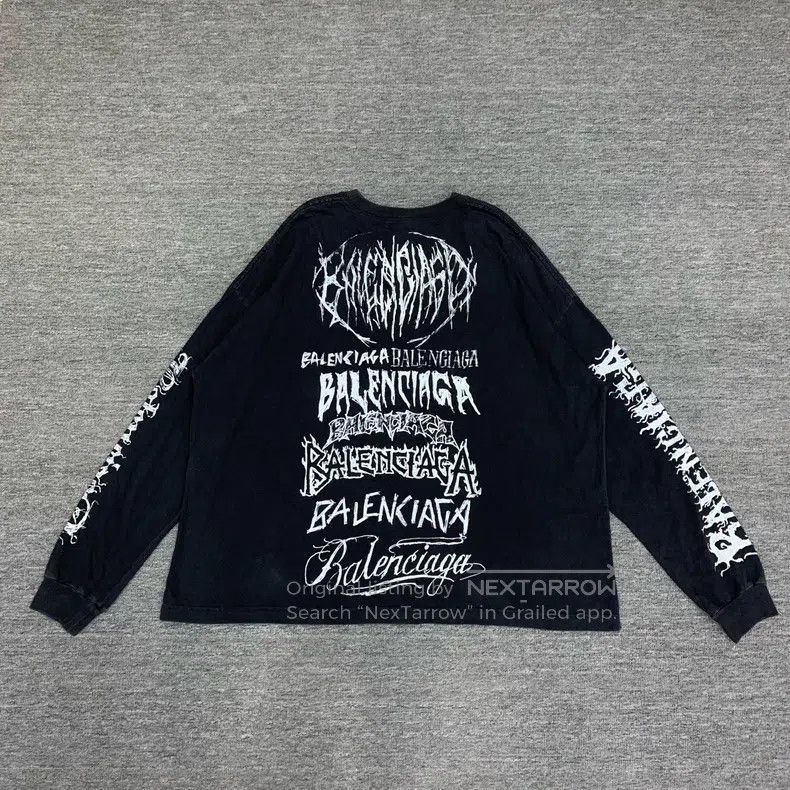 Balenciaga Balenciaga Black Sanskrit Graffiti Multielement Full Print Size US L / EU 52-54 / 3 - 2 Thumbnail