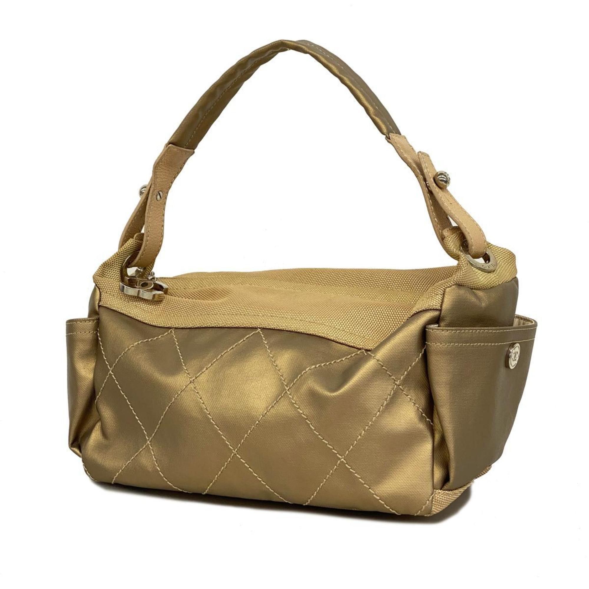 image of Chanel Shoulder Bag Paris Biarritz Canvas Beige Ladies, Women's
