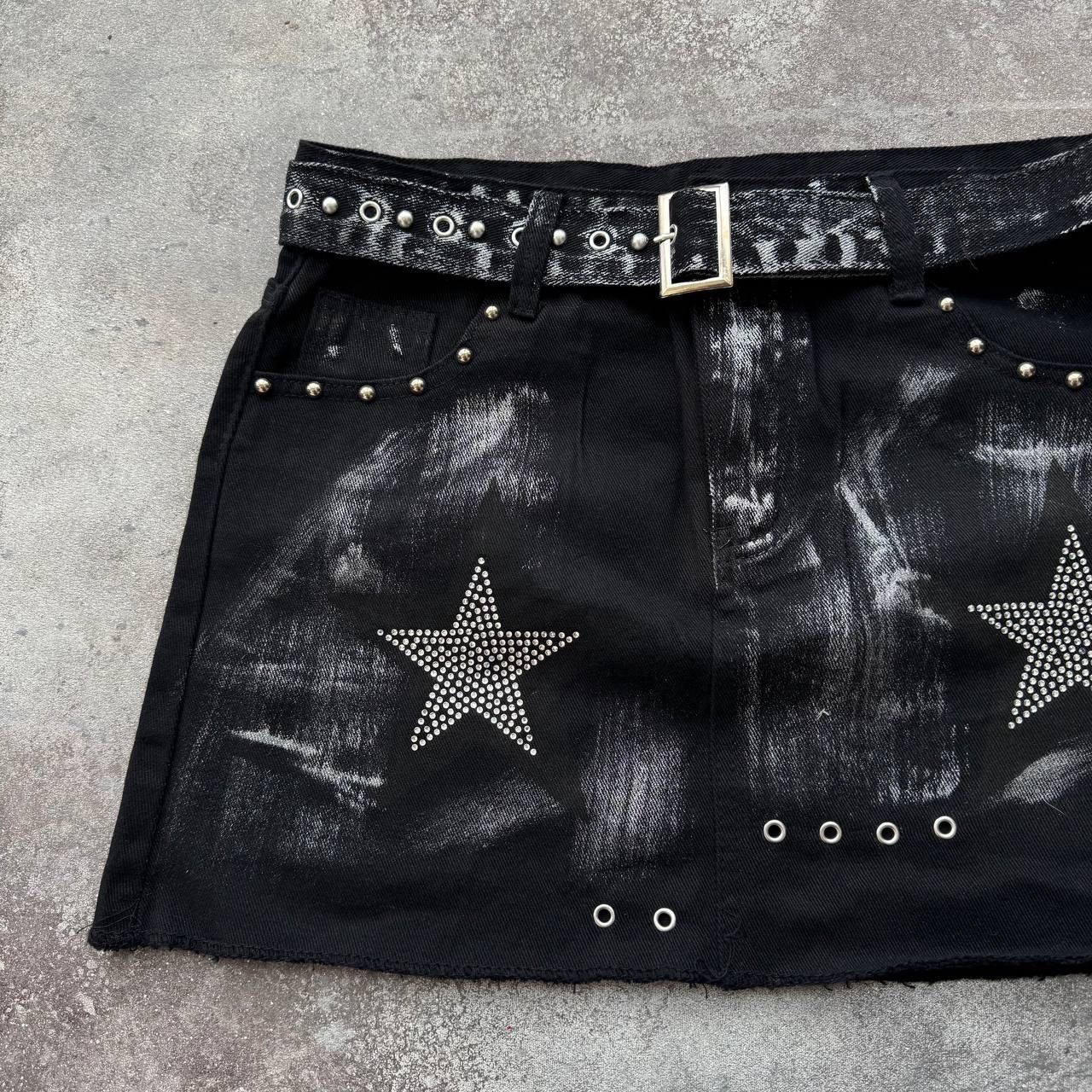 Japanese Brand Super Sexy Y2K Glam Faded Mini Skirt Size 27" / US 4 / IT 40 - 4 Thumbnail