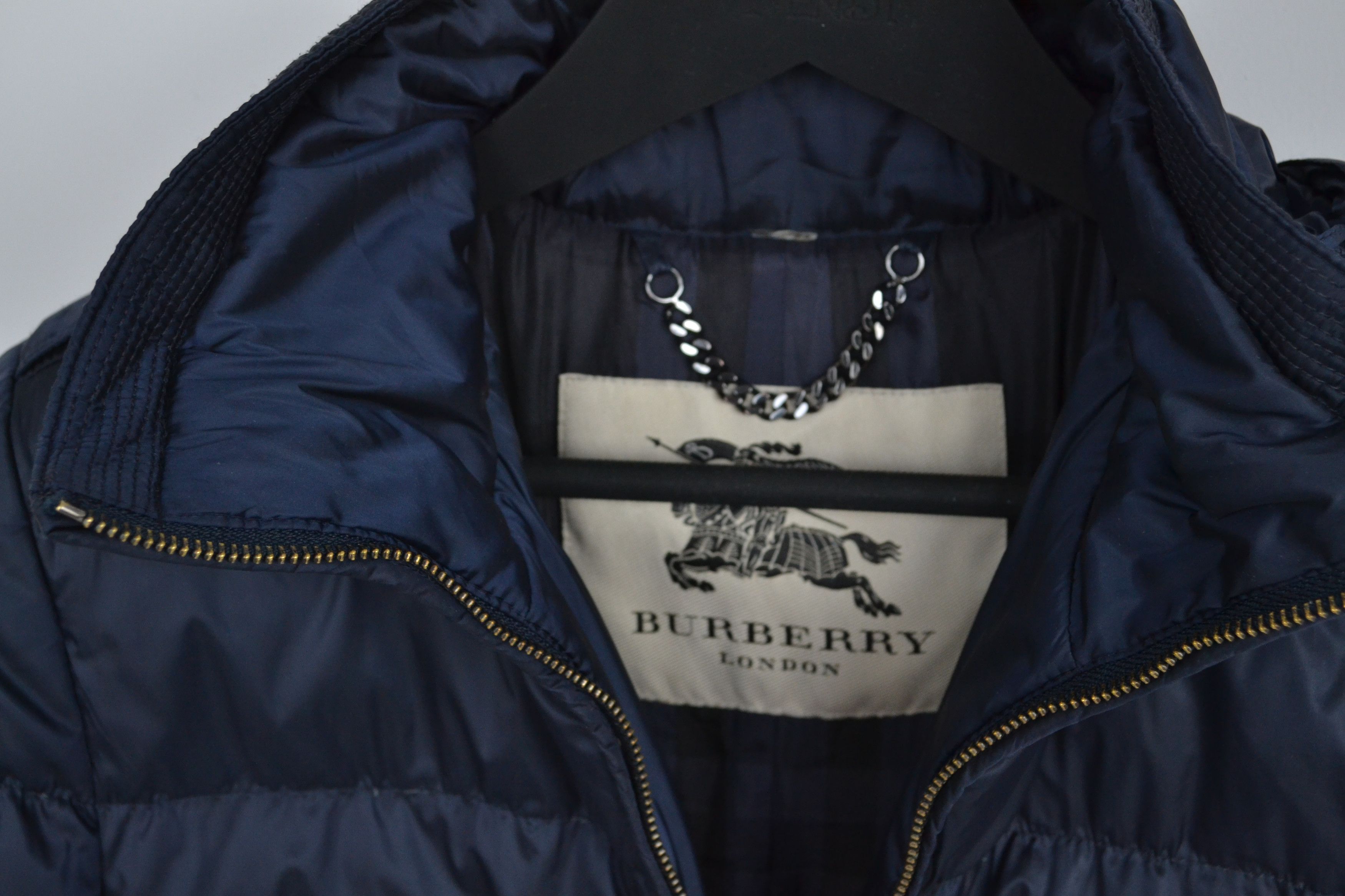 Burberry 🔴 BURBERRY Down Jacket Bomber Zip Hooded Check Pockets Size M / US 6-8 / IT 42-44 - 11 Thumbnail