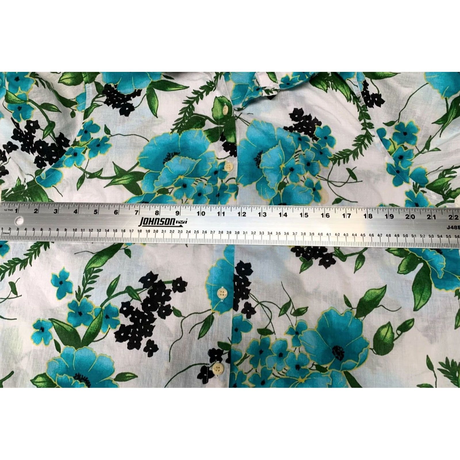 Vintage Sag Harbor Womens Button Down Top Shirt Large 3/4 Sleeves Floral Blue Casual Size L / US 10 / IT 46 - 7 Thumbnail