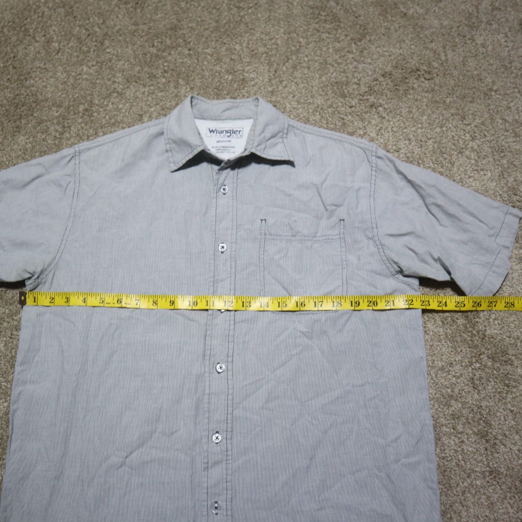 Wrangler Wrangler Gray Check Long Sleeve Button-Up Shirt Men's M Medium Size US M / EU 48-50 / 2 - 4 Thumbnail