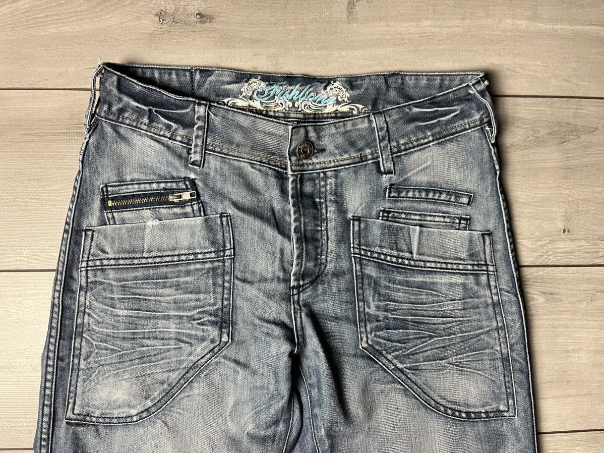 Japanese Brand Fishbone vintage denim jeans drip y2k faded Japanese Size US 32 / EU 48 - 3 Thumbnail