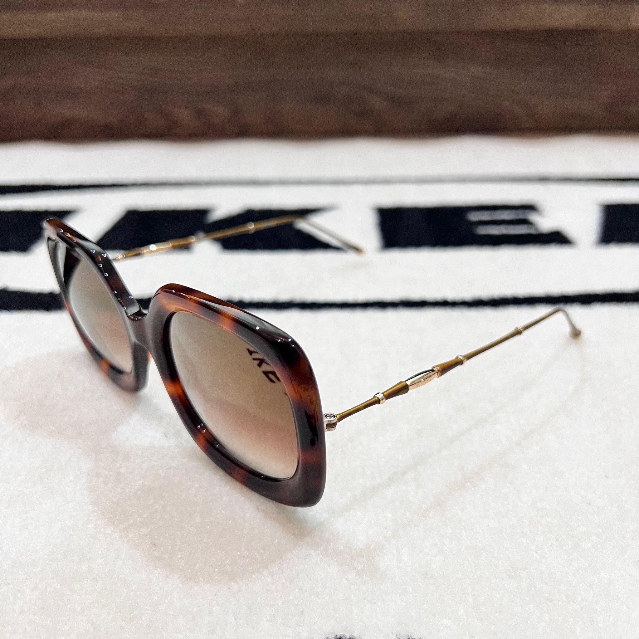 Matsuda Matsuda M2035 5-Barrel Riveted Hinge Sunglasses BROWN GOLD Size ONE SIZE - 3 Thumbnail