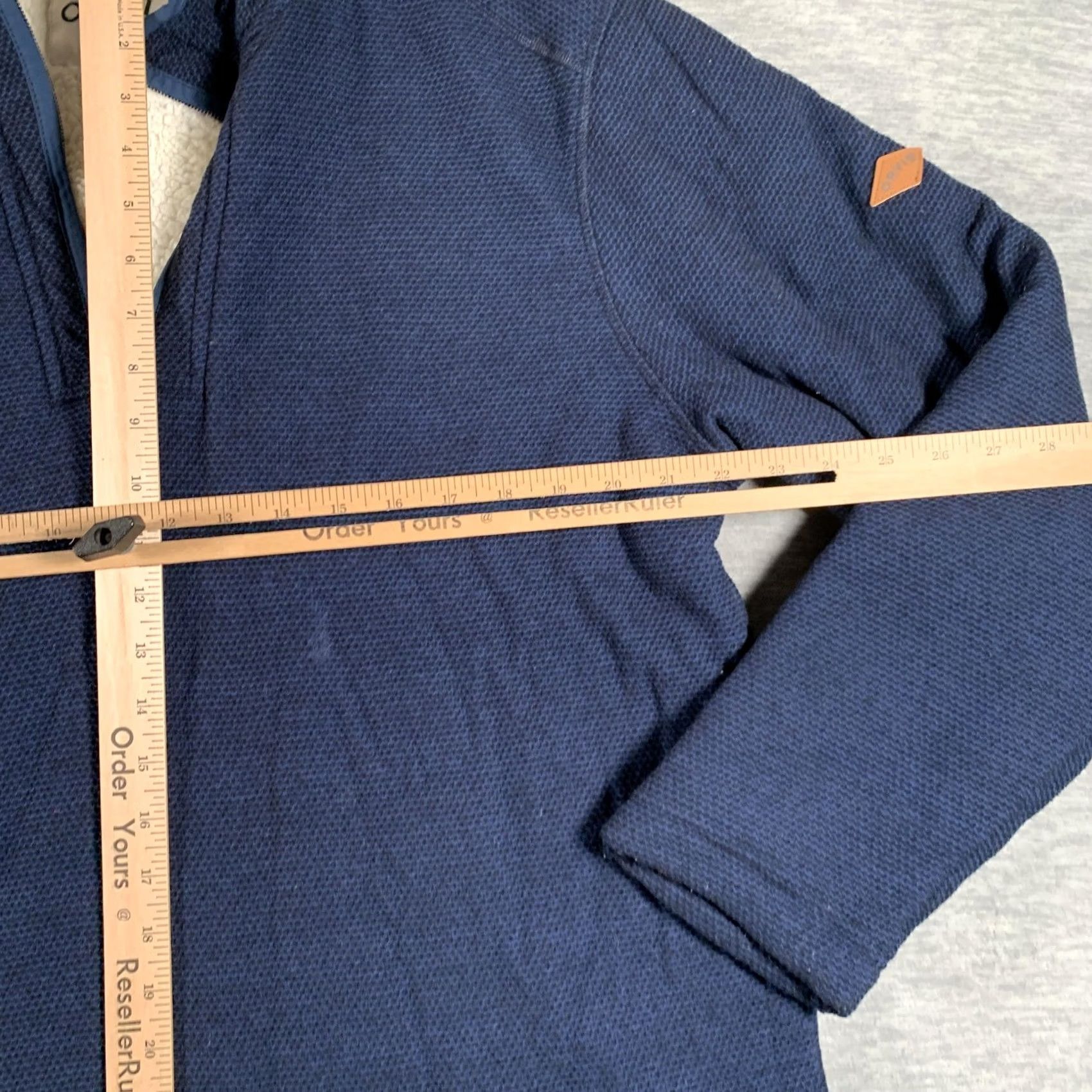 Orvis Orvis Mens Large Blue Waffle Fleece Quarter Zip Sherpa Lined Pullover Sweater Size US L / EU 52-54 / 3 - 6 Thumbnail