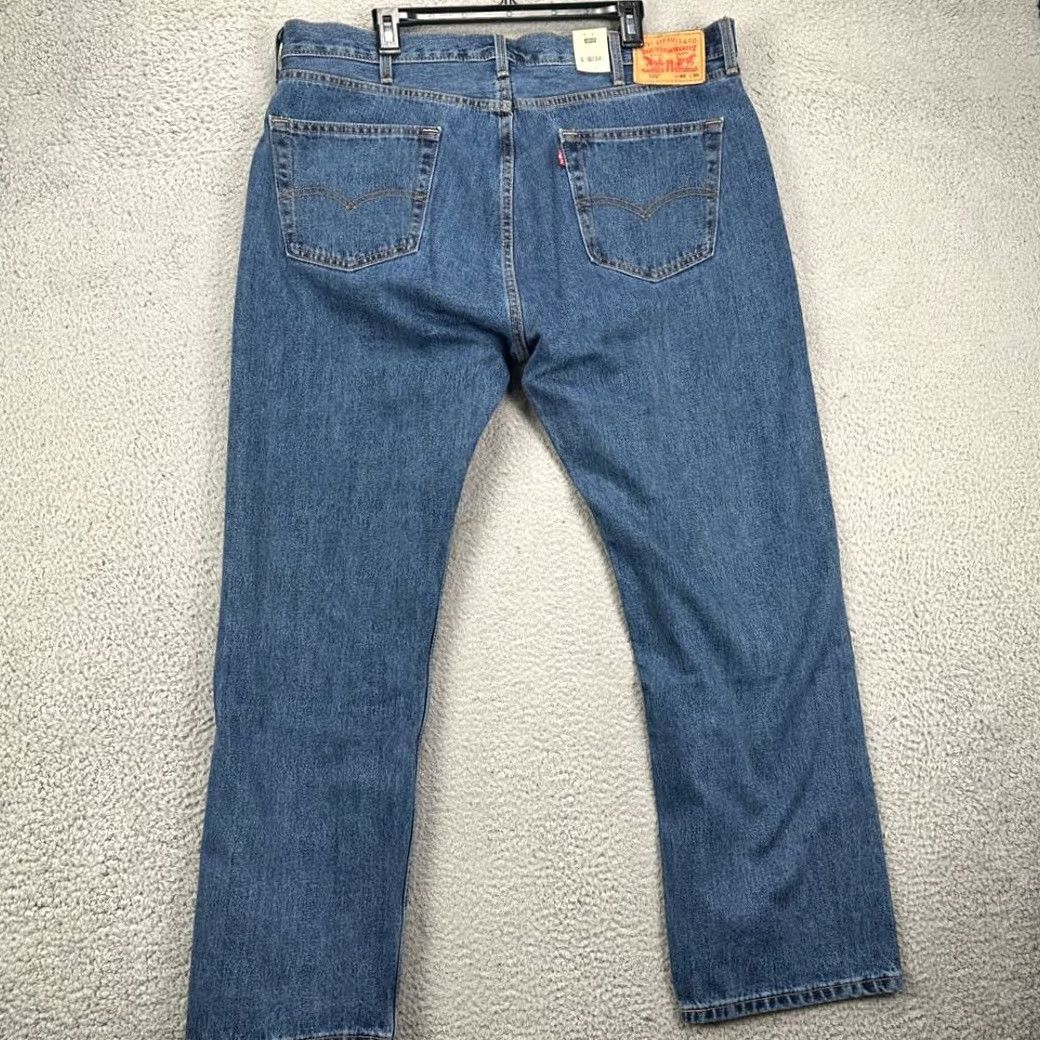 Levi's Levis 505 Jeans Mens 40X30 Blue Denim Regular Straight Leg 5 Pocket Cotton Button NWT Size US 40 / EU 56 - 4 Thumbnail