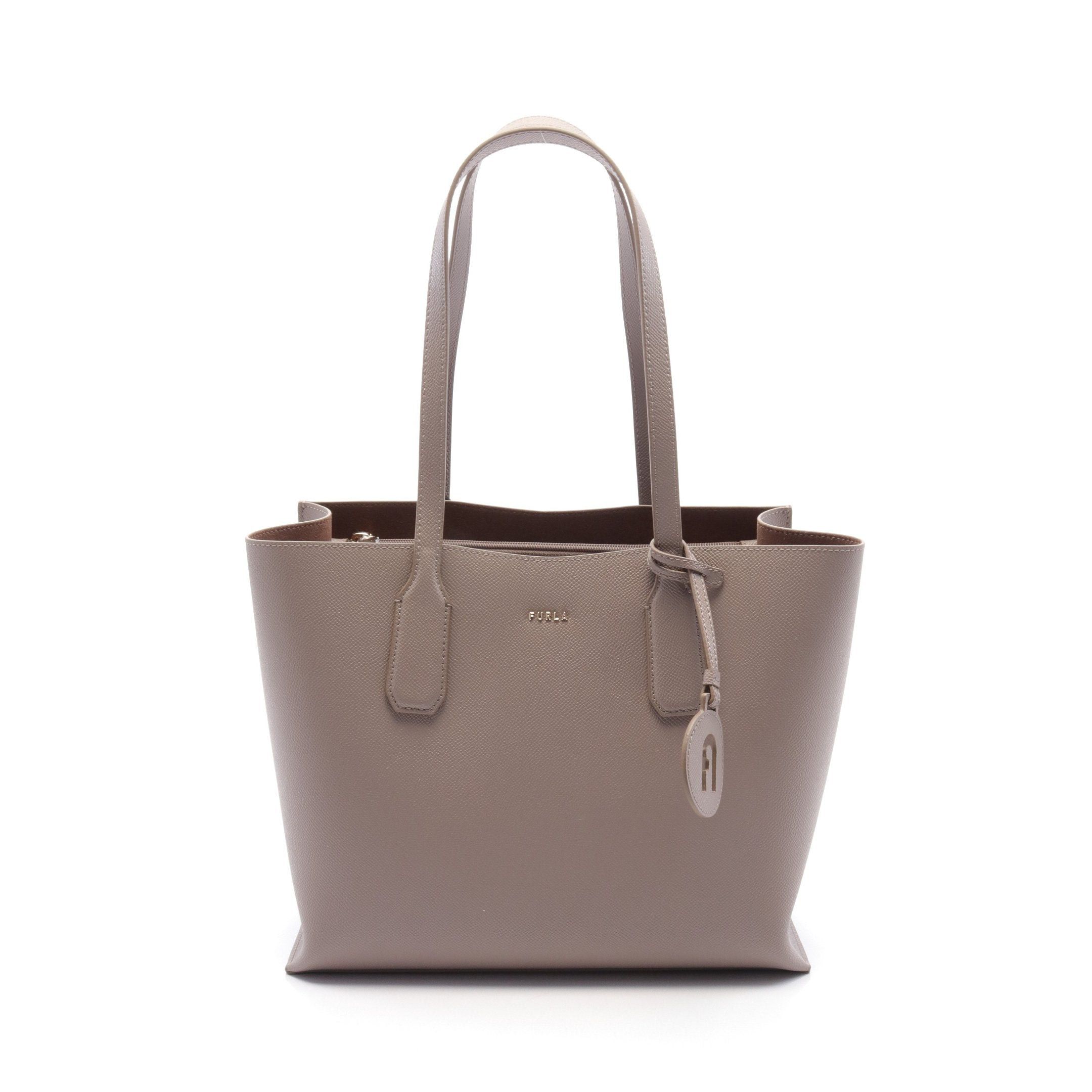 Furla Furla Classic Shoulder Bag Tote Leather Gray Brown Size ONE SIZE - 1 Thumbnail