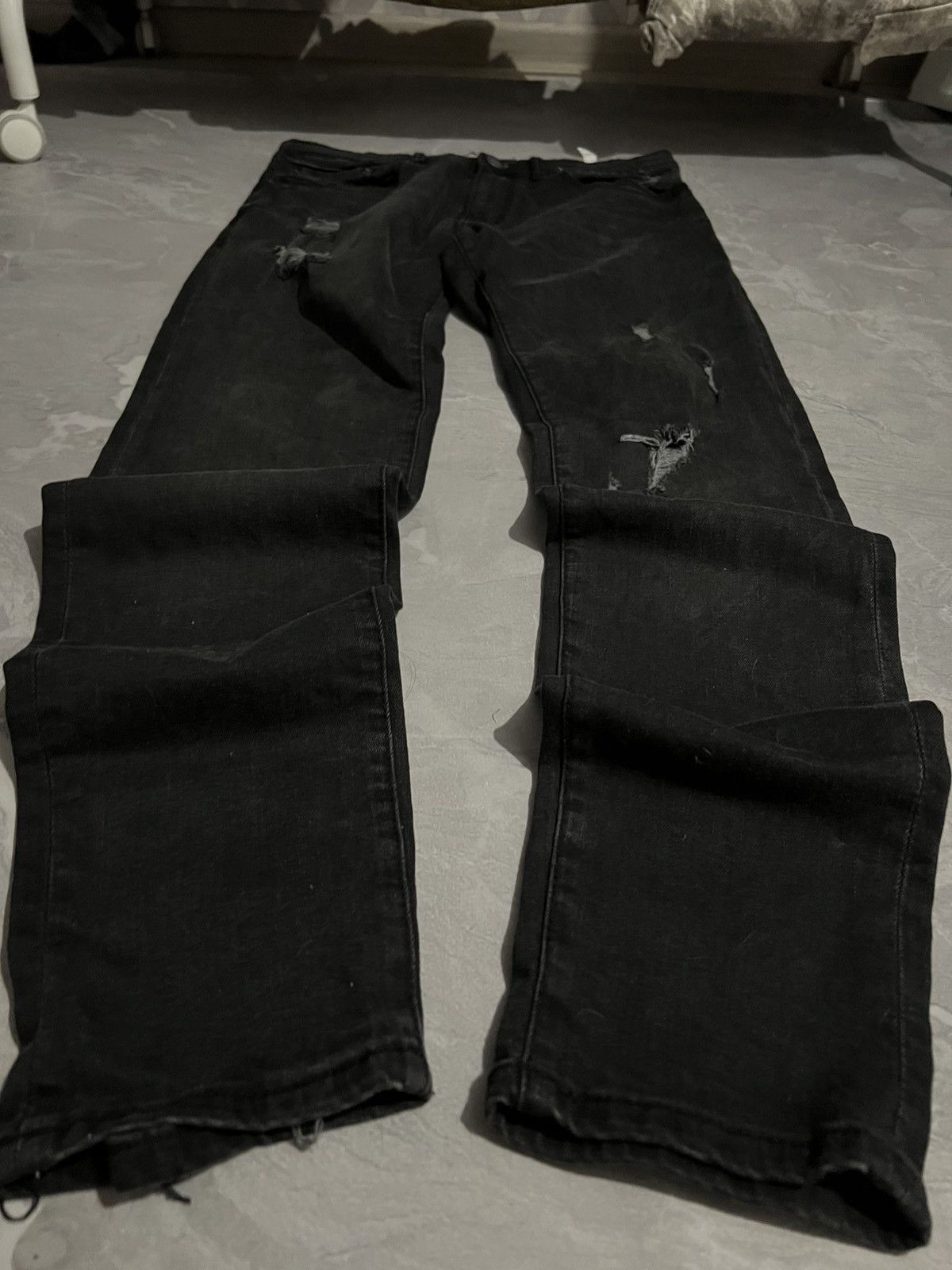 Vintage Underground Skinny Faded Jeans / Balenciaga Style Archive Size US 31 - 4 Thumbnail