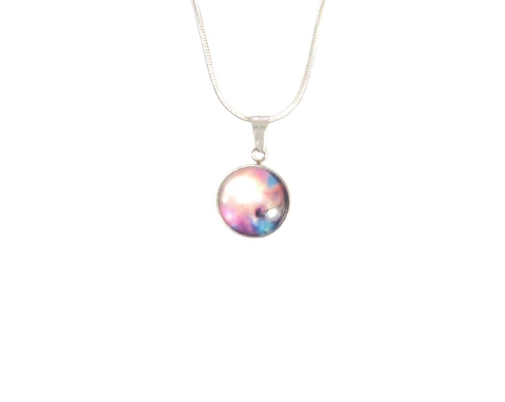 Handmade 925 Sterling Silver nebula galaxy necklace Size ONE SIZE - 3 Thumbnail