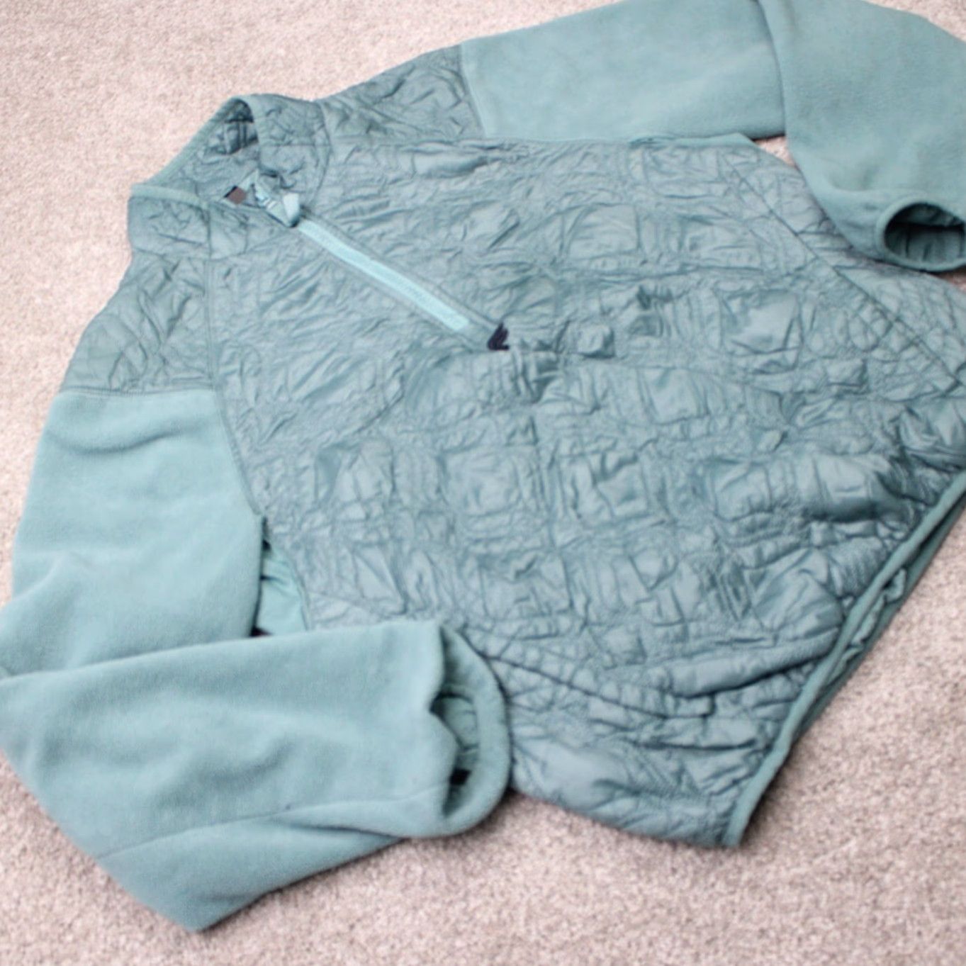 Fabletics Fabletics Jacket Mens Medium Green The Loft Quilted Water Resistant 1/4 Zip Coat Shirt? Size US M / EU 48-50 / 2 - 4 Thumbnail