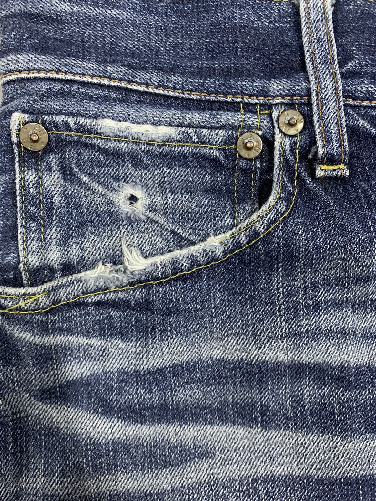 Japanese Brand Vintage Japanese Brand Slim Straight Distressed Grunge Jeans Size US 30 / EU 46 - 6 Thumbnail