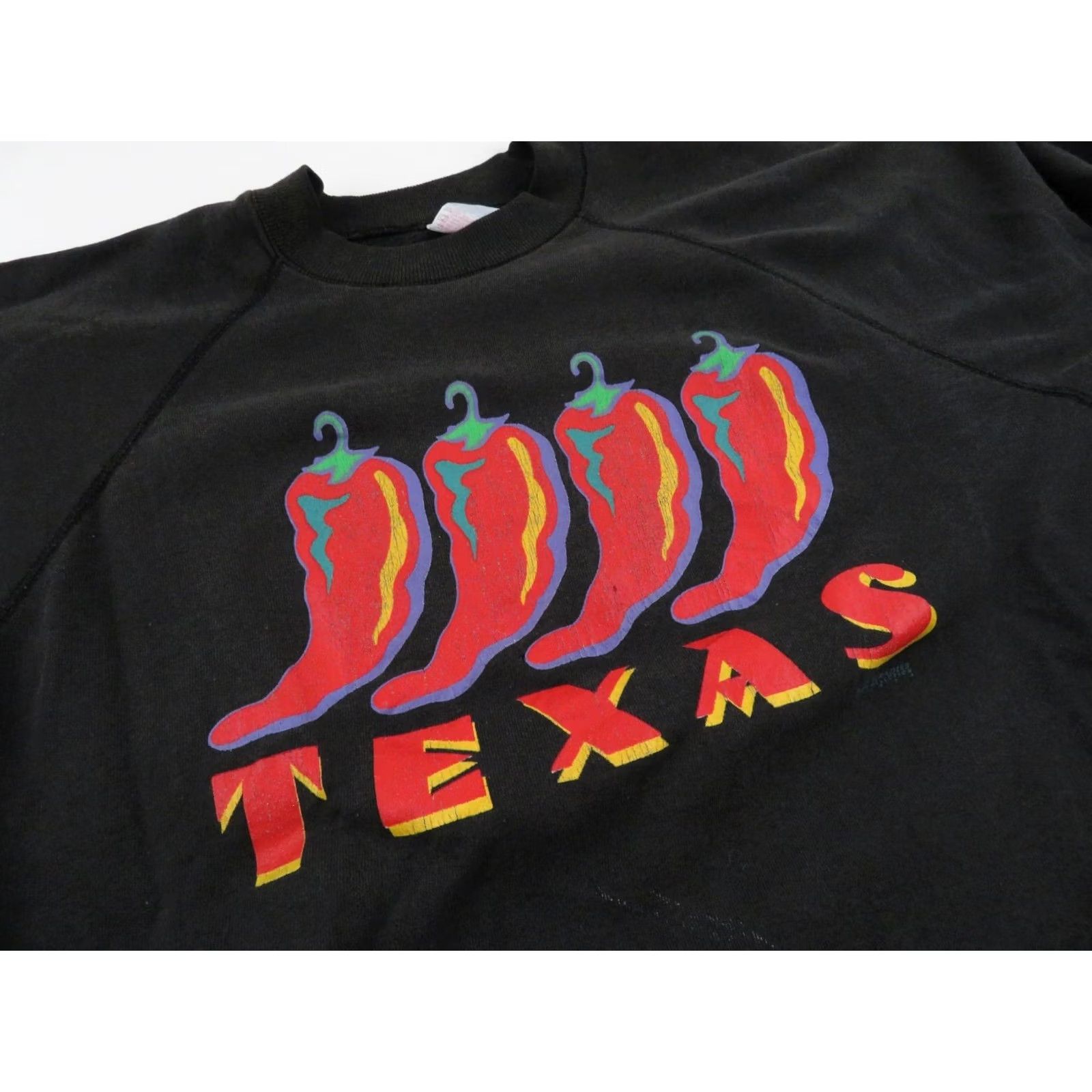 Hanes VINTAGE Hanes Texas Chili Hot Peppers Crewneck Sweatshirt Mens Sz XL Black 90s Sweater Size US XL / EU 56 / 4 - 3 Thumbnail