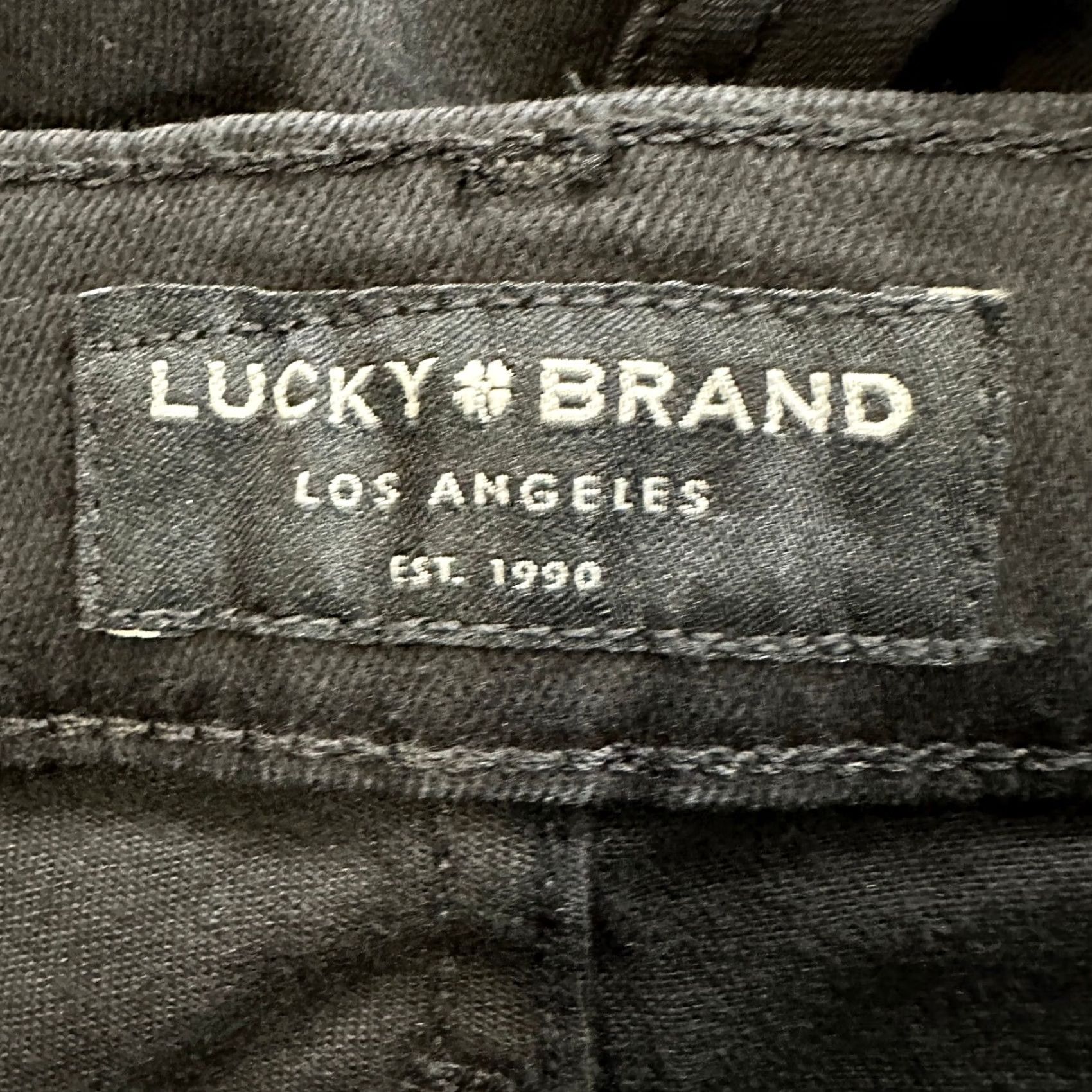 Lucky Brand Lucky Brand 412 Mens Slim Fit Jeans 32X32 Black Distressed Mid Rise Denim 5 Pocket Casual Outdoor Mens Size US 32 / EU 48 - 4 Thumbnail