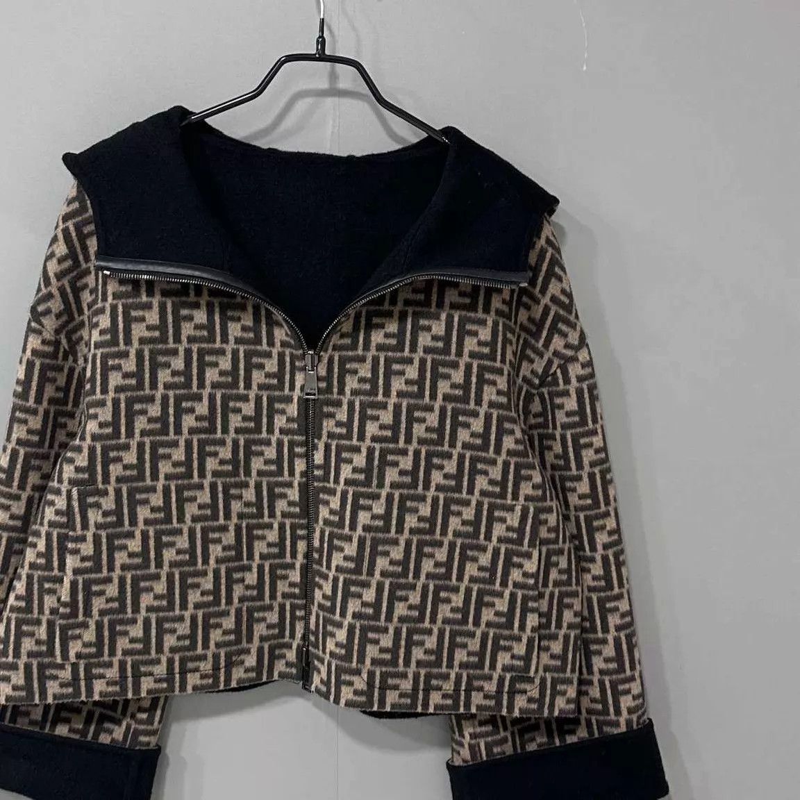 Fendi FENDI 23ss FF color block leather double-sided jacket 40 IT Size S / US 4 / IT 40 - 2 Thumbnail