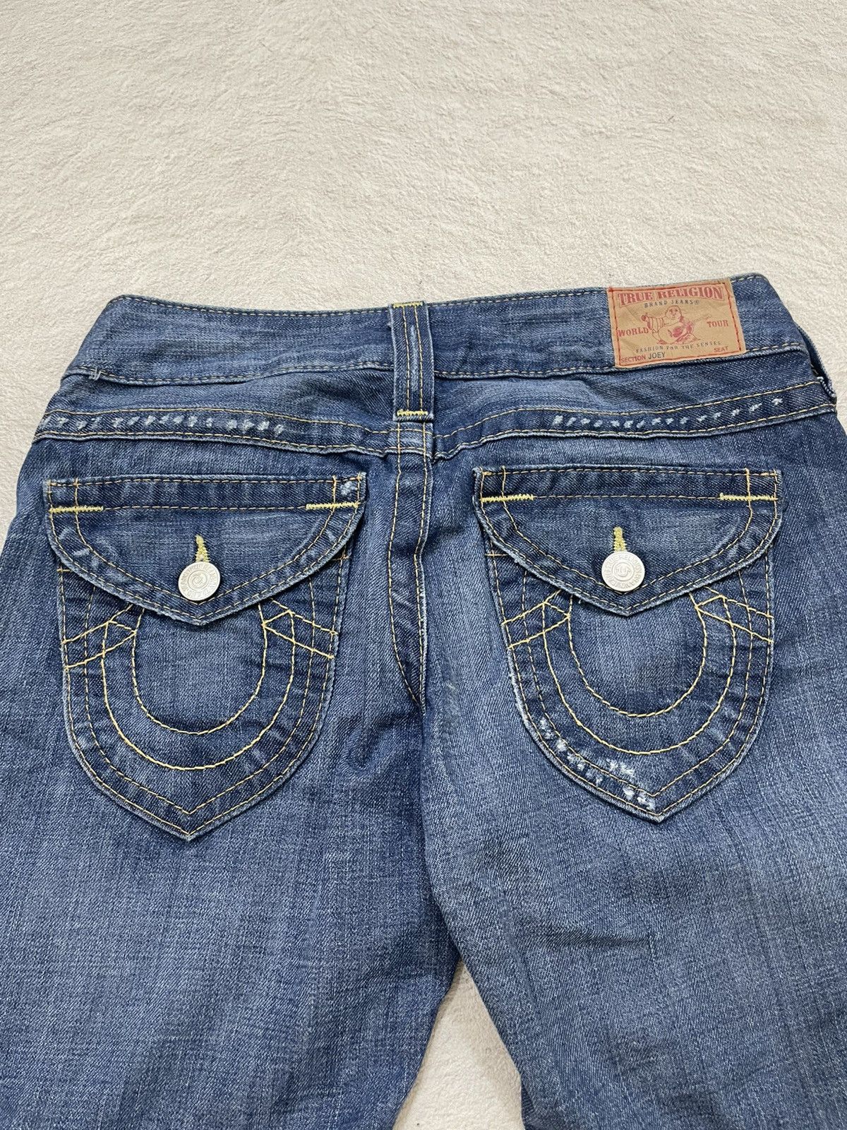 Japanese Brand 2000s Diesel Flare Denim Ripped Bootcut Jeans Wash Y2K Size US 28 / EU 44 - 10 Thumbnail