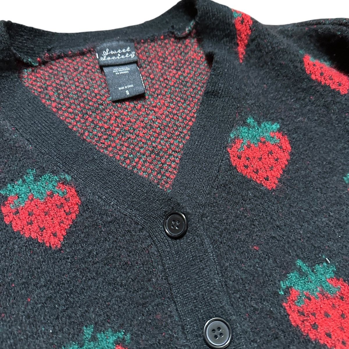 Other Women’s Y2K Sweet Society Strawberry Sweater Size S / US 4 / IT 40 - 6 Thumbnail