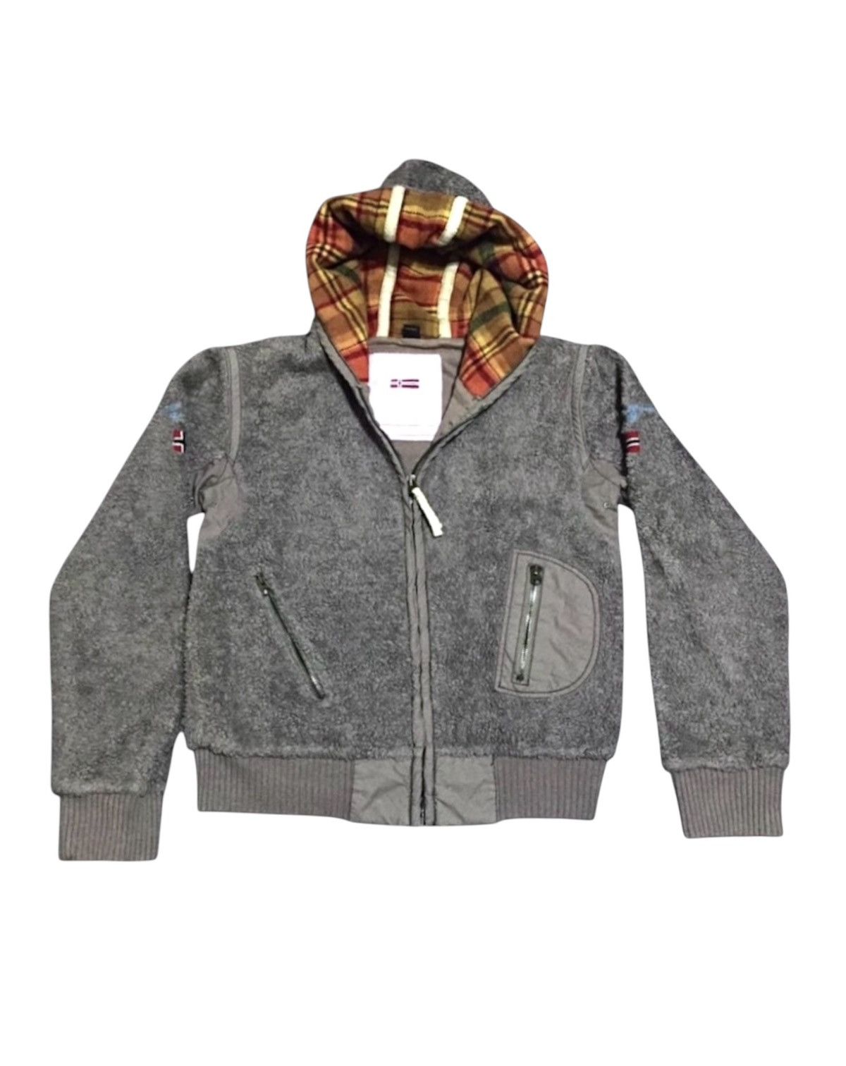 Napapijri Women's Sherpa Fleece Full Zip Jacket Embroidered Logo Size US L / EU 52-54 / 3 - 1 Thumbnail