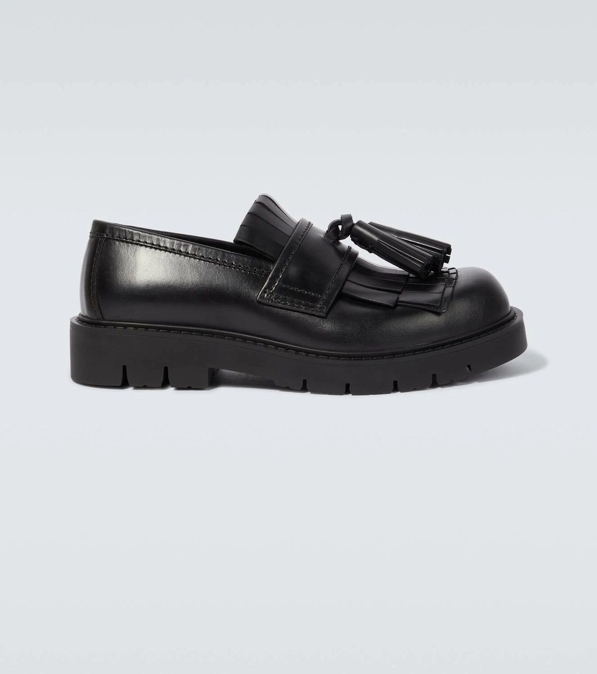 Bottega Veneta o1y0526 Leather Loafers in Black Size US 12 / EU 45 - 1 Thumbnail